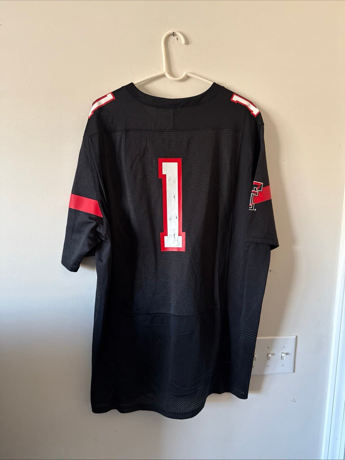 Men’s Under Armour Texas Tech Red Raiders #1 Away Football Jersey Sz 2XL - Black - Thumbnail 7