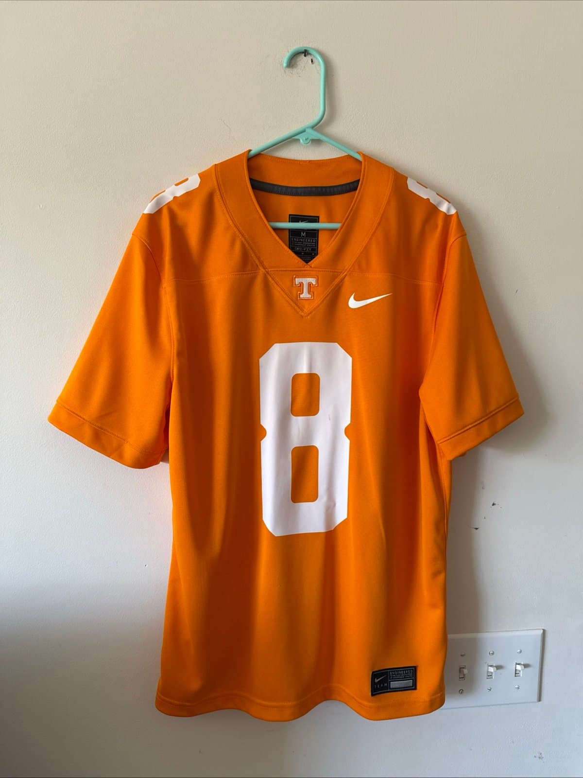 Men’s Nike Nico Iamaleava #8 Tennessee Volunteers Football Jersey Sz M - Orange - Image 1