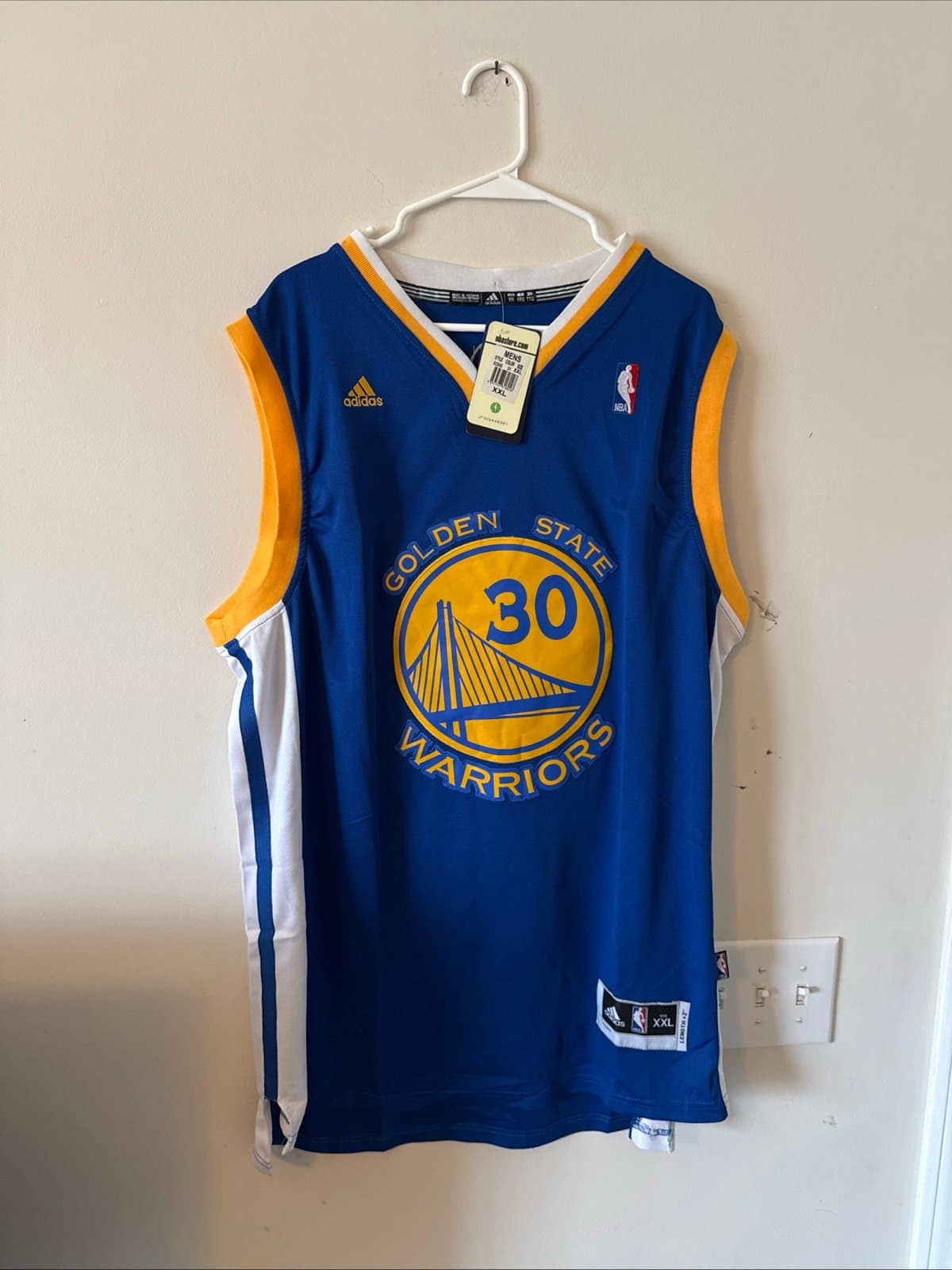 Men’s Adidas 2016 Golden State Warriors Steph Curry #30 Jersey Sz 2XL - Blue NWT - Image 1