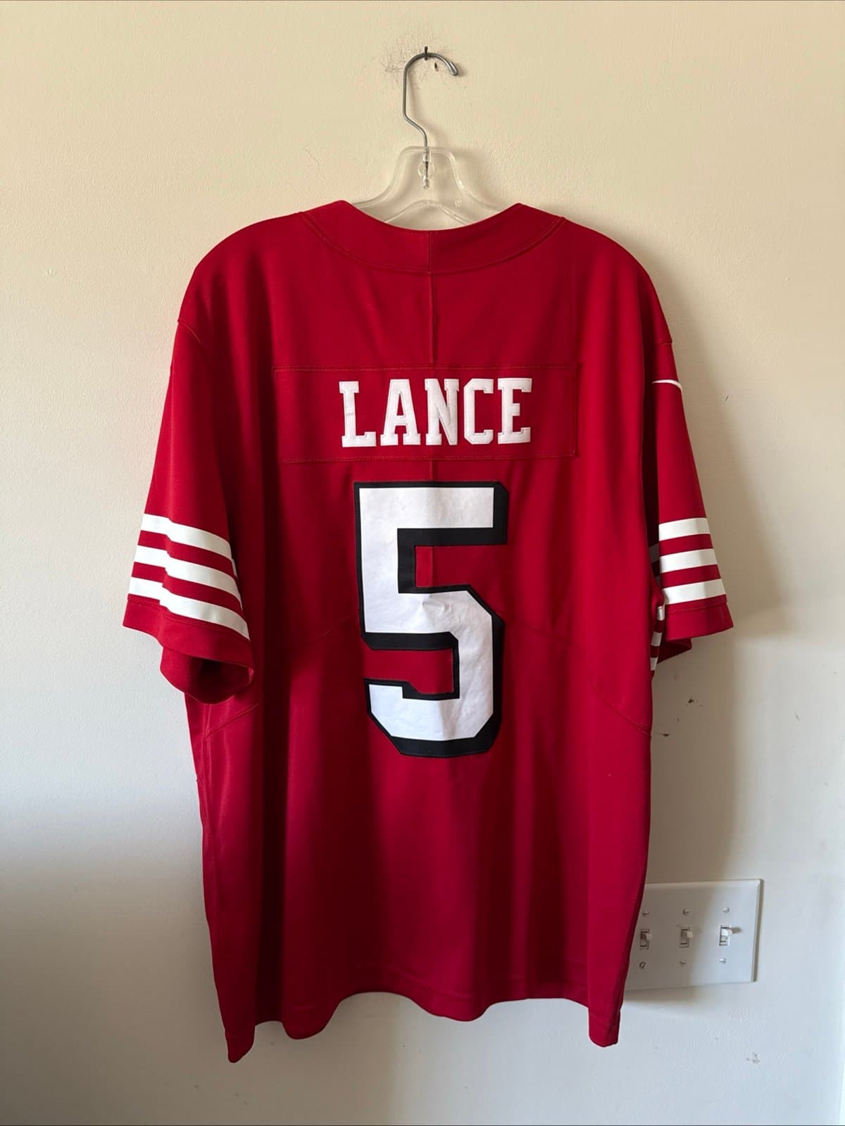 Men’s Nike Trey Lance #5 San Francisco 49ers Vapor Lmtd NFL Jersey Sz 2XL - RARE - Thumbnail 6