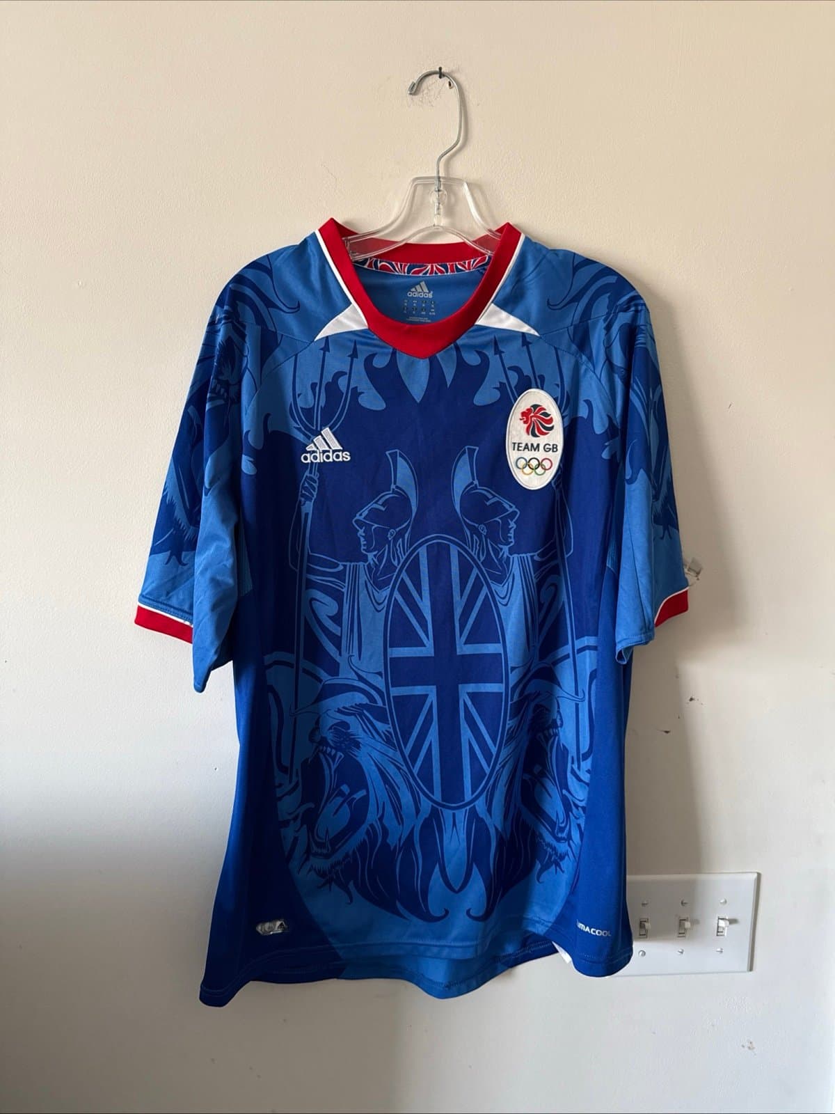 MEN’S ADIDAS GREAT BRITAIN #6 2011/12 HOME FOOTBALL SOCCER JERSEY SZ XL - Image 1