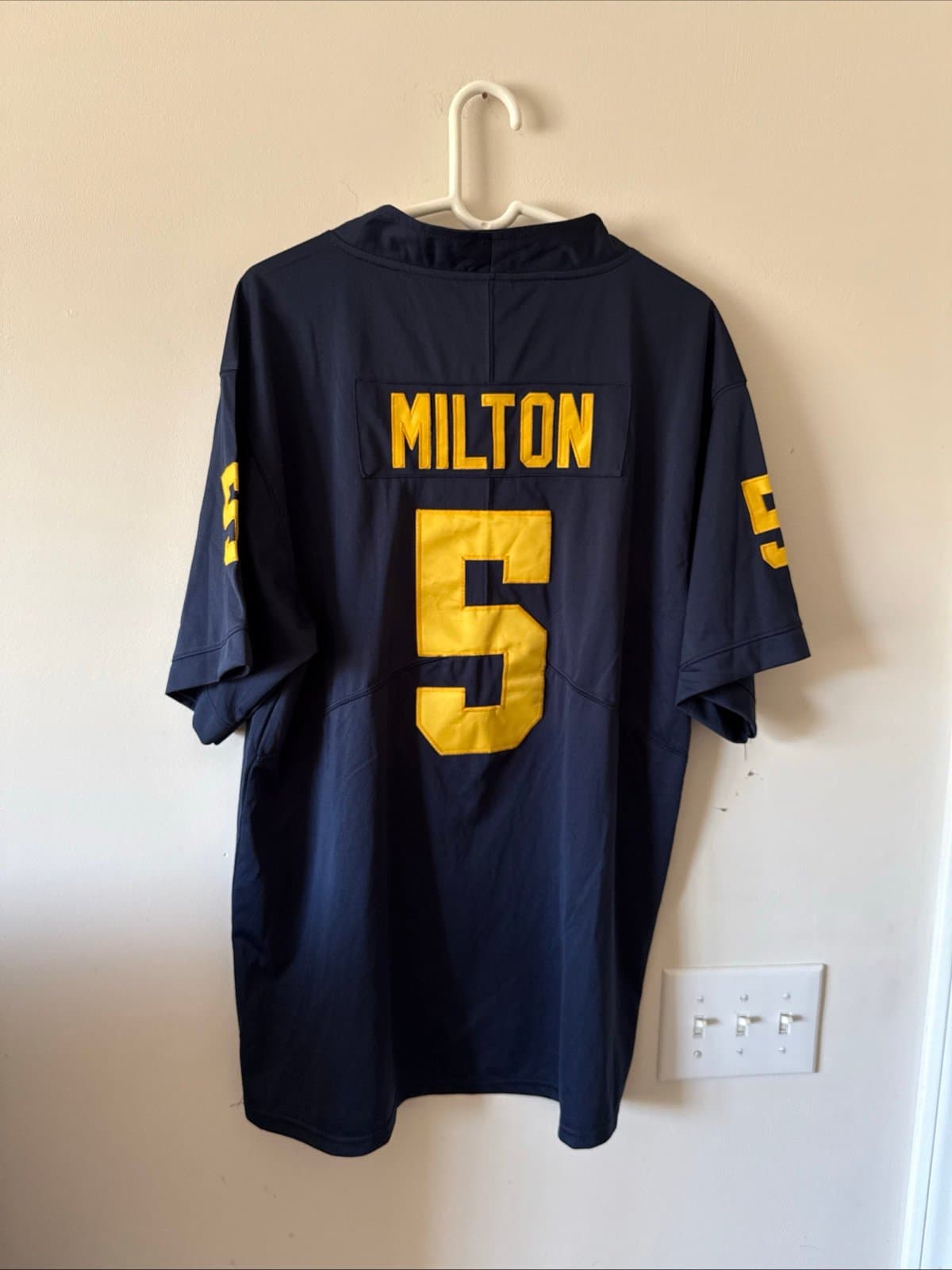 Men’s Nike Jordan Michigan Wolverines Joe Milton #5 Jersey Size XL - Blue NWOT - Thumbnail 5