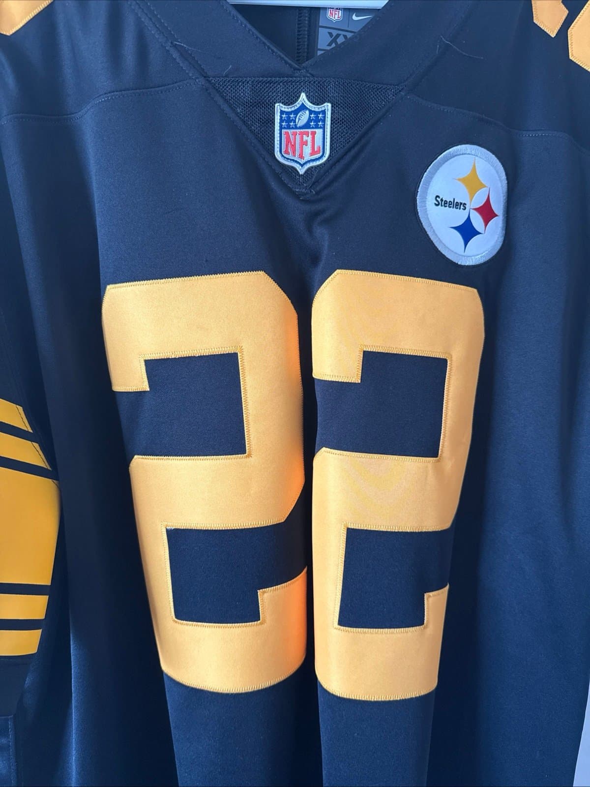 Men’s Nike Najee Harris #22 Pittsburgh Steelers Vapor Lmtd Jersey Size XL Black - Thumbnail 2