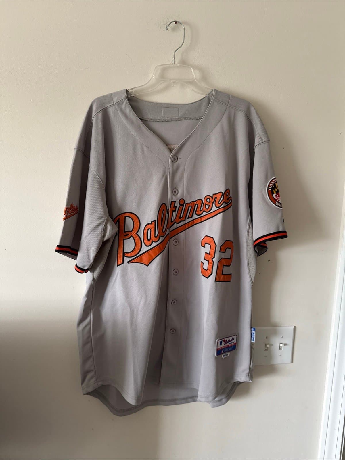 Men’s Majestic Baltimore Orioles Baseball Matt Wieters #32 MLB Jersey Sz 52 - Image 1