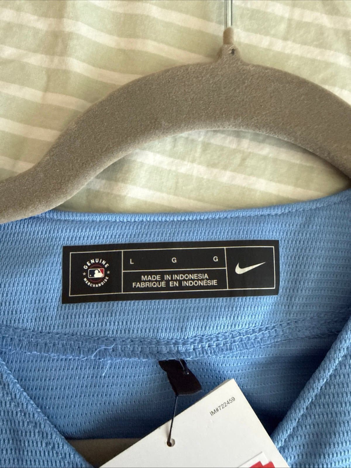 Men’s Nike Tampa Bay Rays Wander Franco #5 Jersey Alternate Sz L - Blue NWT - Thumbnail 4