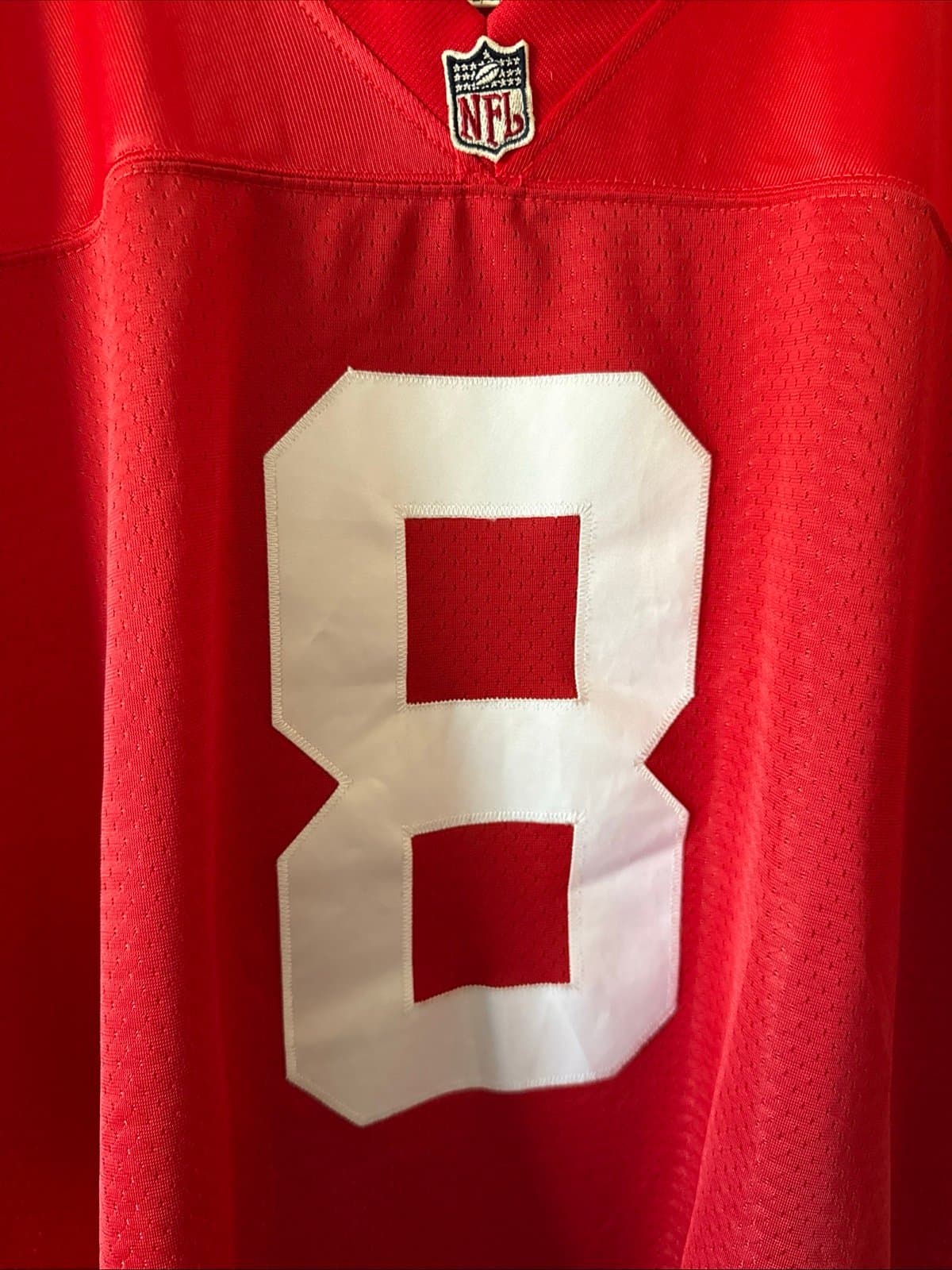 Men’s Reebok NFL Vintage Steve Young #8 San Francisco 49ers Jersey Sz L - Red - Thumbnail 2