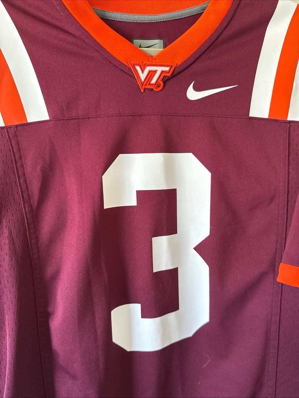 Men’s Nike Virginia Tech Hokies Donovan Greene #3 Football Jersey Authentic Sz S - Thumbnail 2