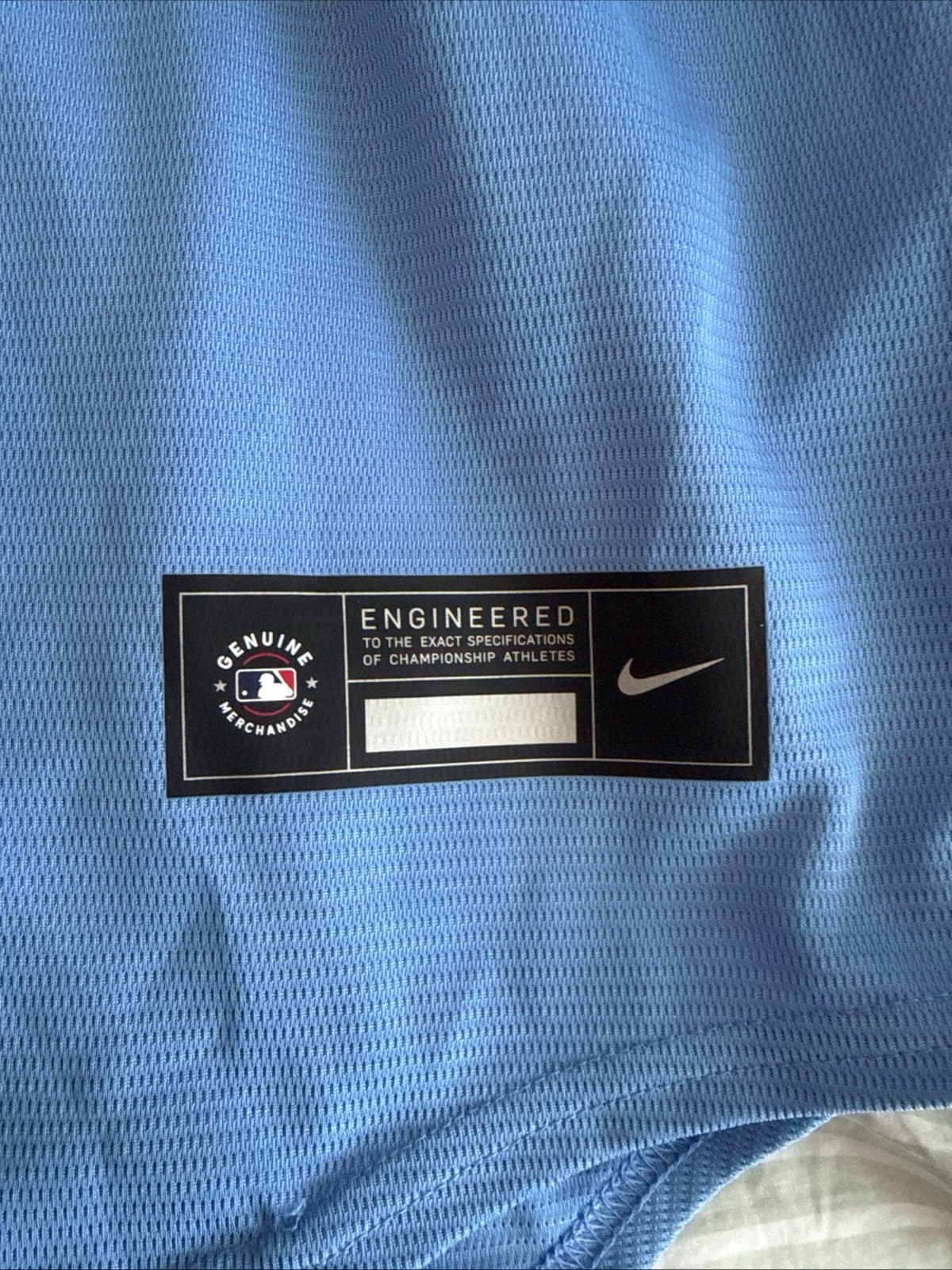 Men’s Nike Tampa Bay Rays Wander Franco #5 Jersey Alternate Sz L - Blue NWT - Thumbnail 3