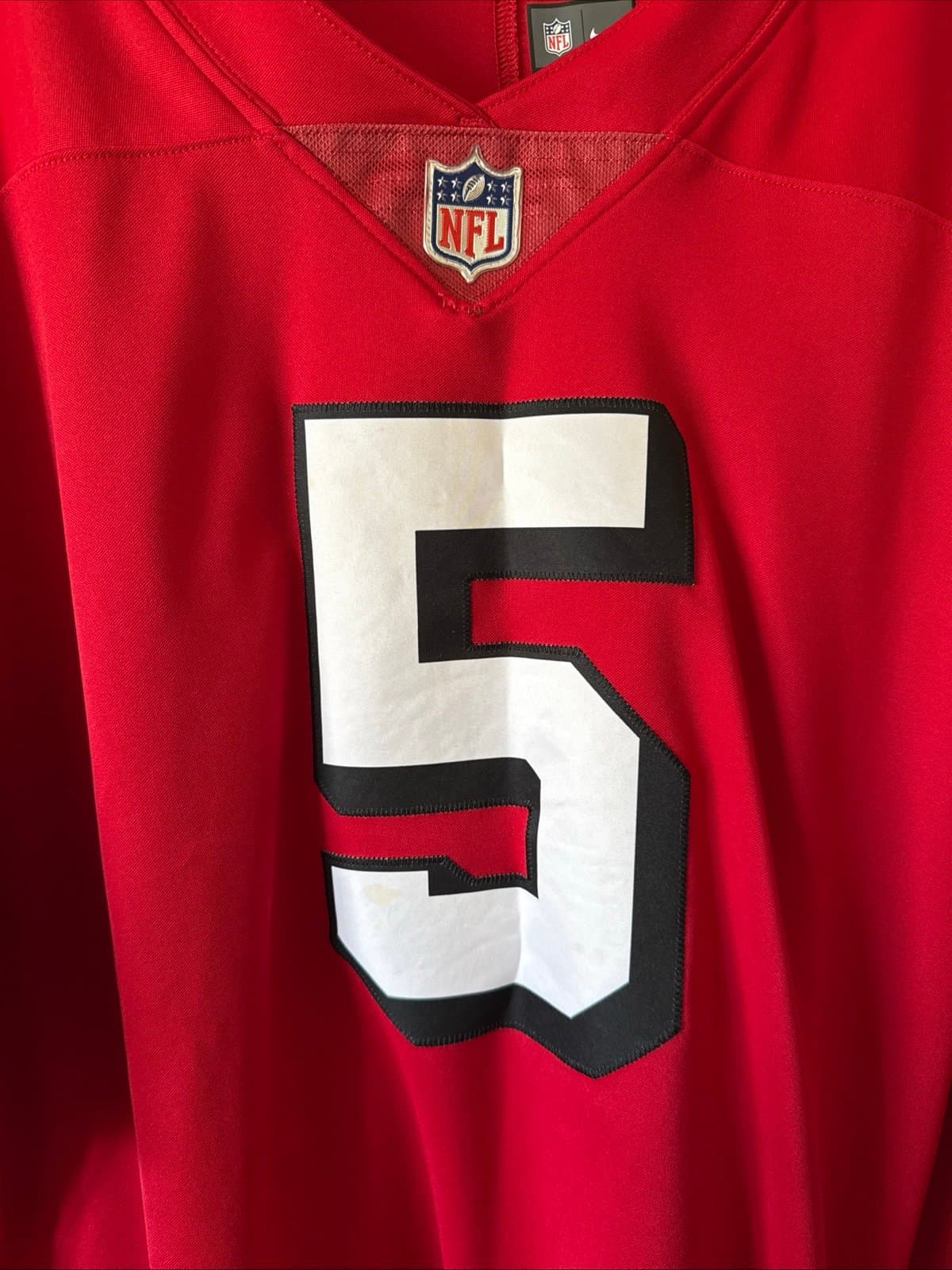 Men’s Nike Trey Lance #5 San Francisco 49ers Vapor Lmtd NFL Jersey Sz 2XL - RARE - Thumbnail 2