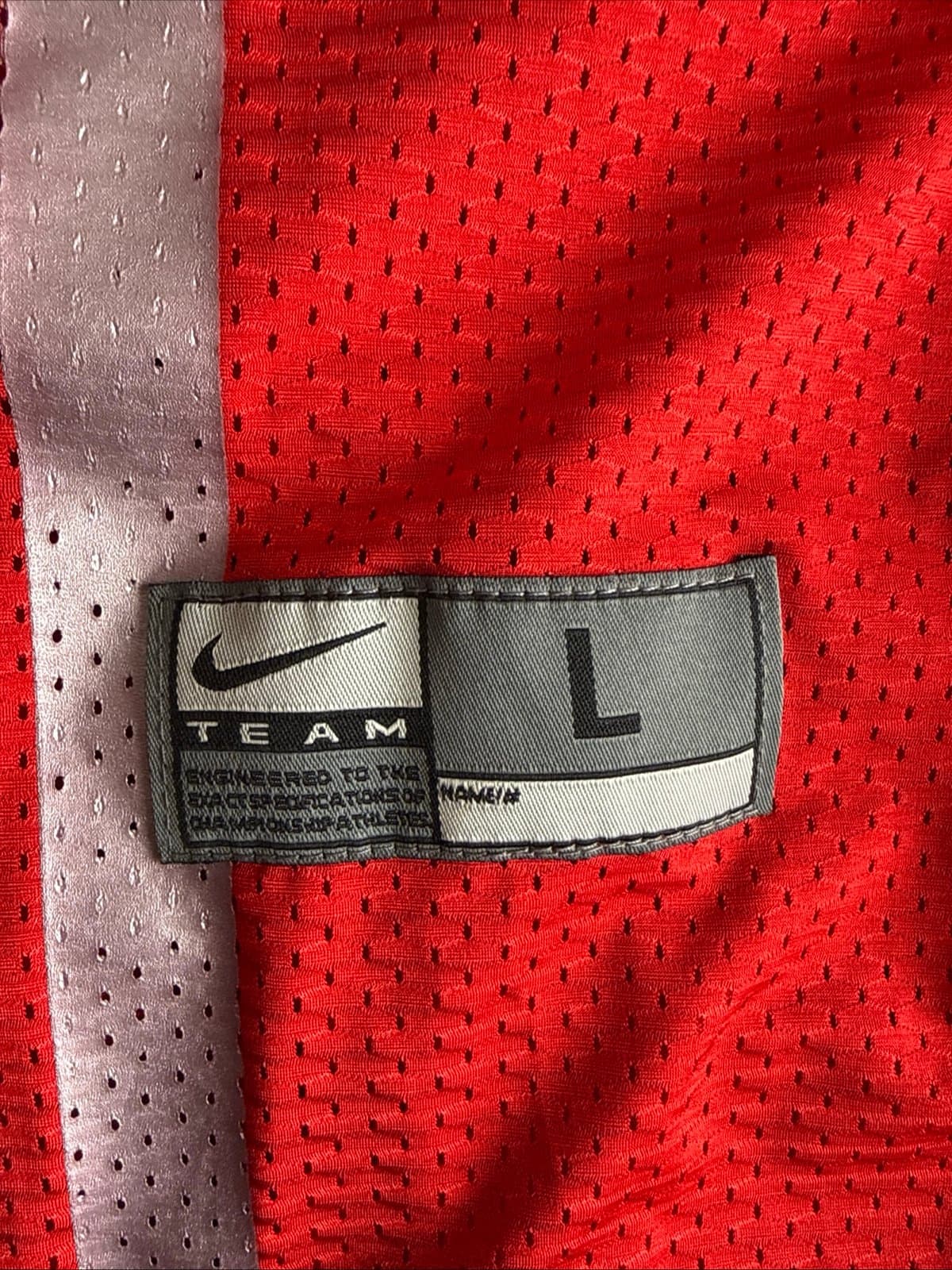 Boy’s Nike Pete Johnson #33 Ohio State Buckeyes Throwback Jersey Sz L - Red RARE - Thumbnail 3