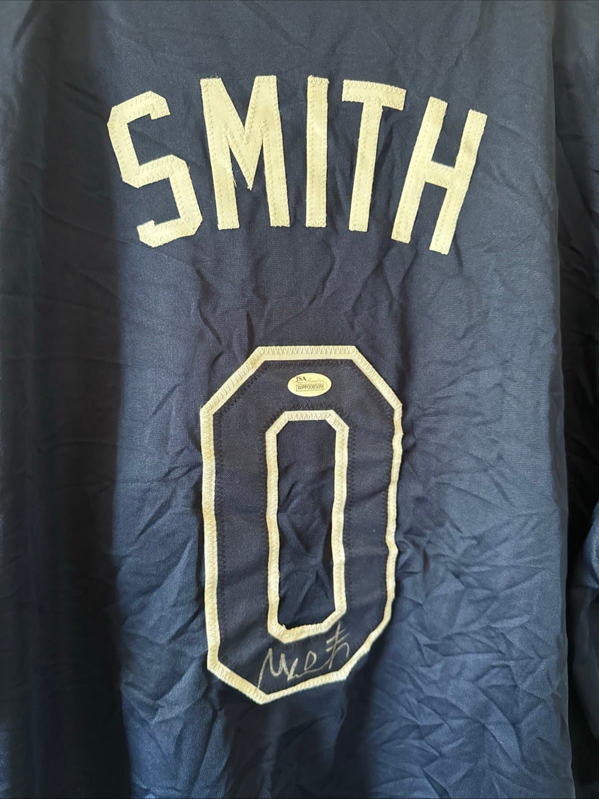 MALLEX SMITH SIGNED "M EFFECTS" #0 RAYS JERSEY JSA WITNESS COA MARINERS BRAVES - Thumbnail 2
