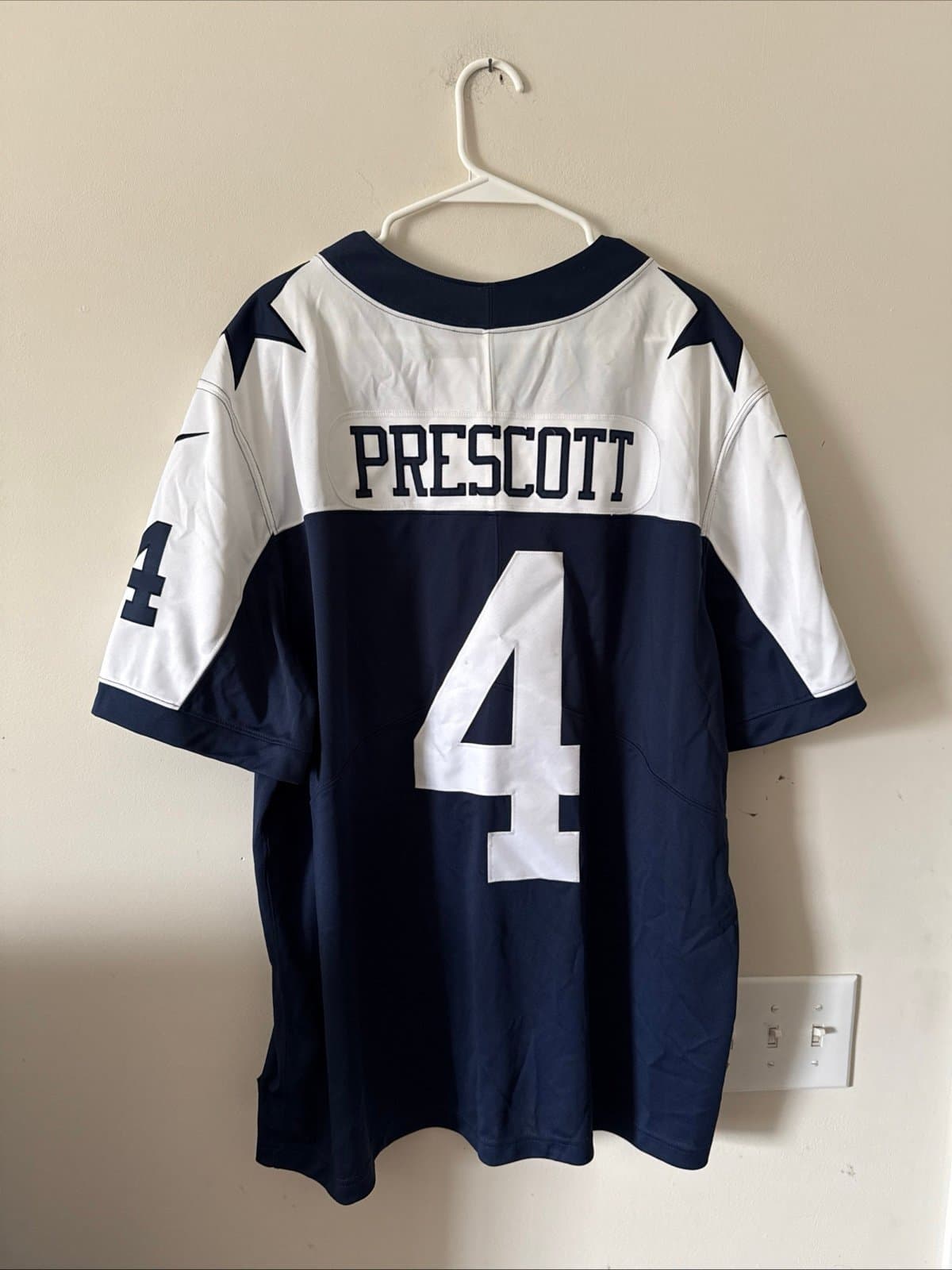 Mens Nike Dak Prescott #4 Dallas Cowboys VAPOR LMTD Throwback NFL Jersey Sz 2XL - Thumbnail 6
