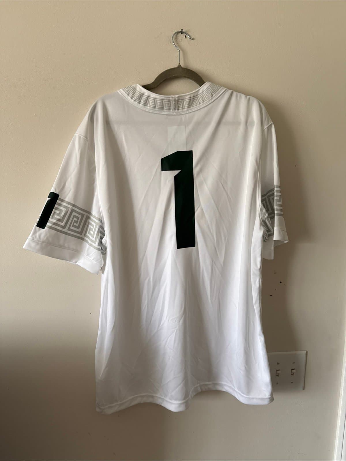 Men’s Nike Michigan State Spartans #1 White Dri-FIT Football Jersey Sz XL - NWT - Thumbnail 6