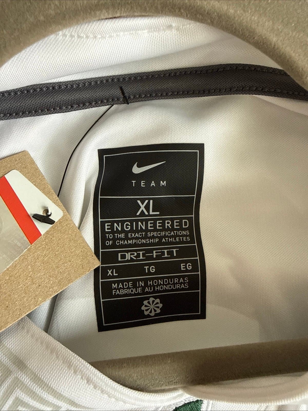 Men’s Nike Michigan State Spartans #1 White Dri-FIT Football Jersey Sz XL - NWT - Thumbnail 4