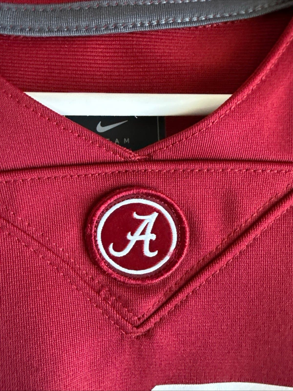 Boy’s Nike Alabama Crimson Tide #18 Crimson Dri-FIT Football Jersey Sz L - Red - Thumbnail 5