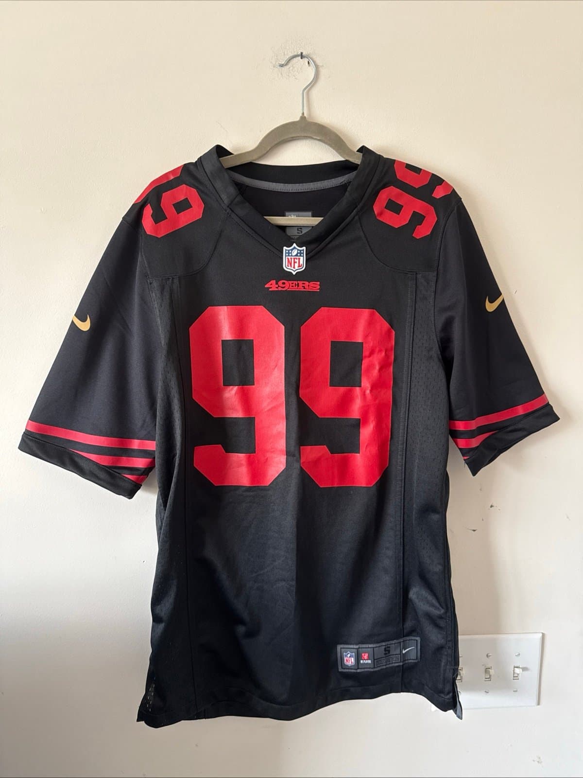 Men’s Nike DeForest Buckner #99 San Francisco 49ers Alternate Jersey Sz S - RARE - Image 1