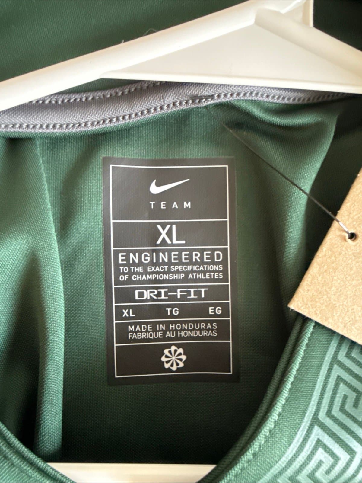 Men’s Nike Michigan State Spartans #1 Green Dri-FIT Jersey Sz XL - Green NWT - Thumbnail 4