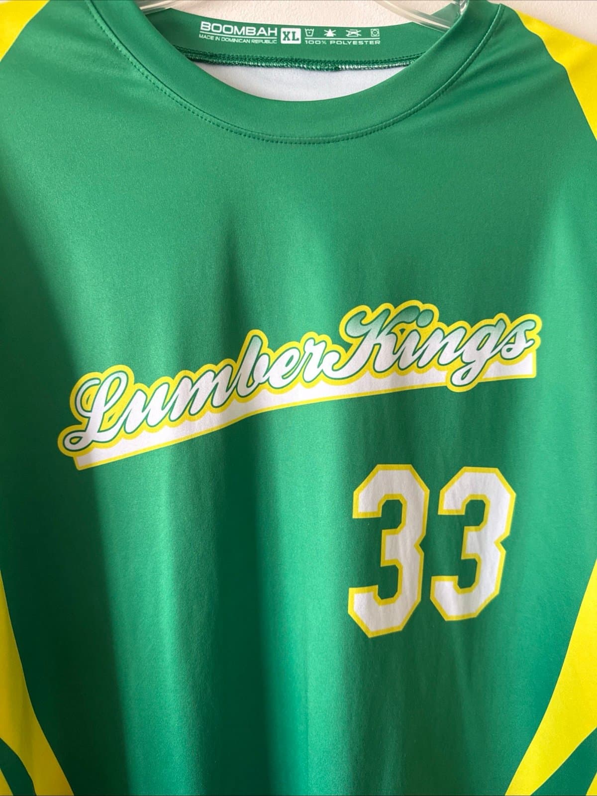 Men’s Boombah Clinton LumberKings #33 Baseball Jersey Sz XL - Green RARE - Thumbnail 2