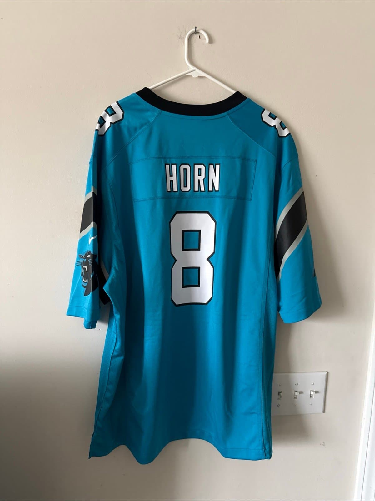 Men’s Nike Jaycee Horn #8 Carolina Panthers Football NFL Jersey Sz 2XL - Blue - Thumbnail 7
