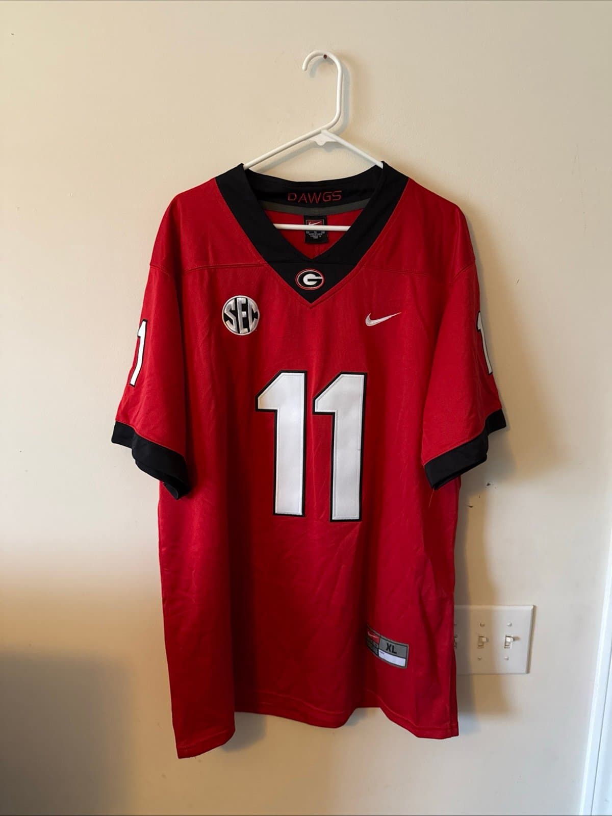 Men’s Nike Team Jake Fromm #11 Jersey Sz XL Georgia Bulldogs NWOT - Red - Image 1