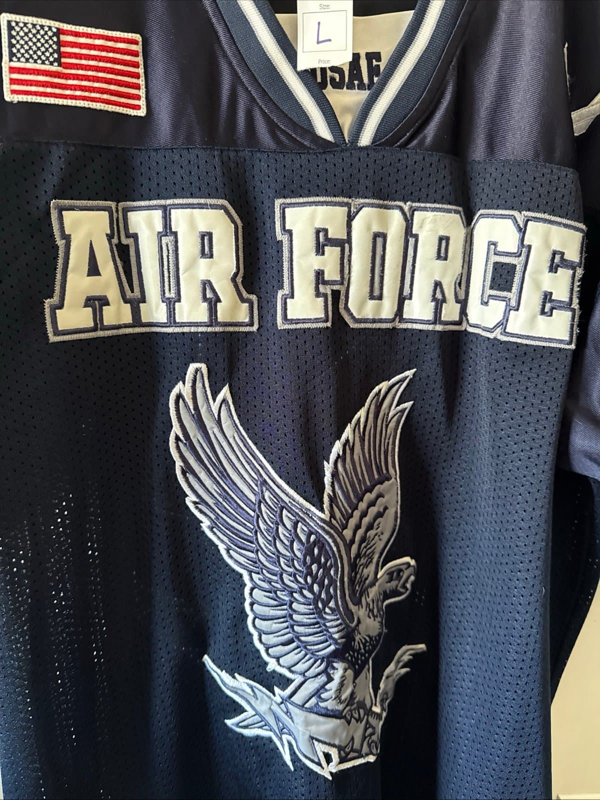 Men’s Colosseum Athletics Air Force USAF Eagle Protect & Serve Jersey Sz L - NWT - Thumbnail 2