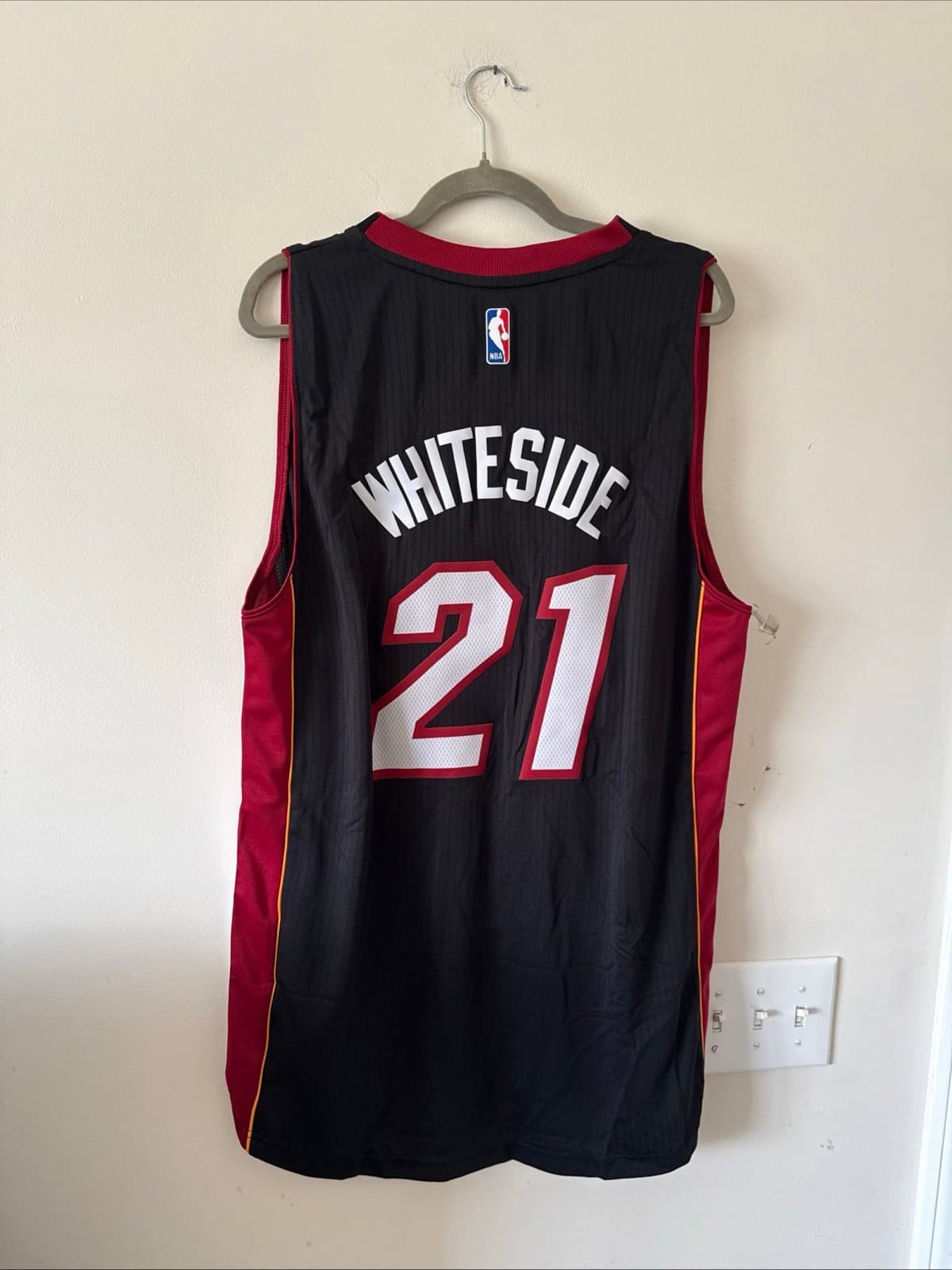Men’s Adidas Hassan Whiteside #21 Miami Heat Black Jersey Size XL+2 - NWT - Thumbnail 6