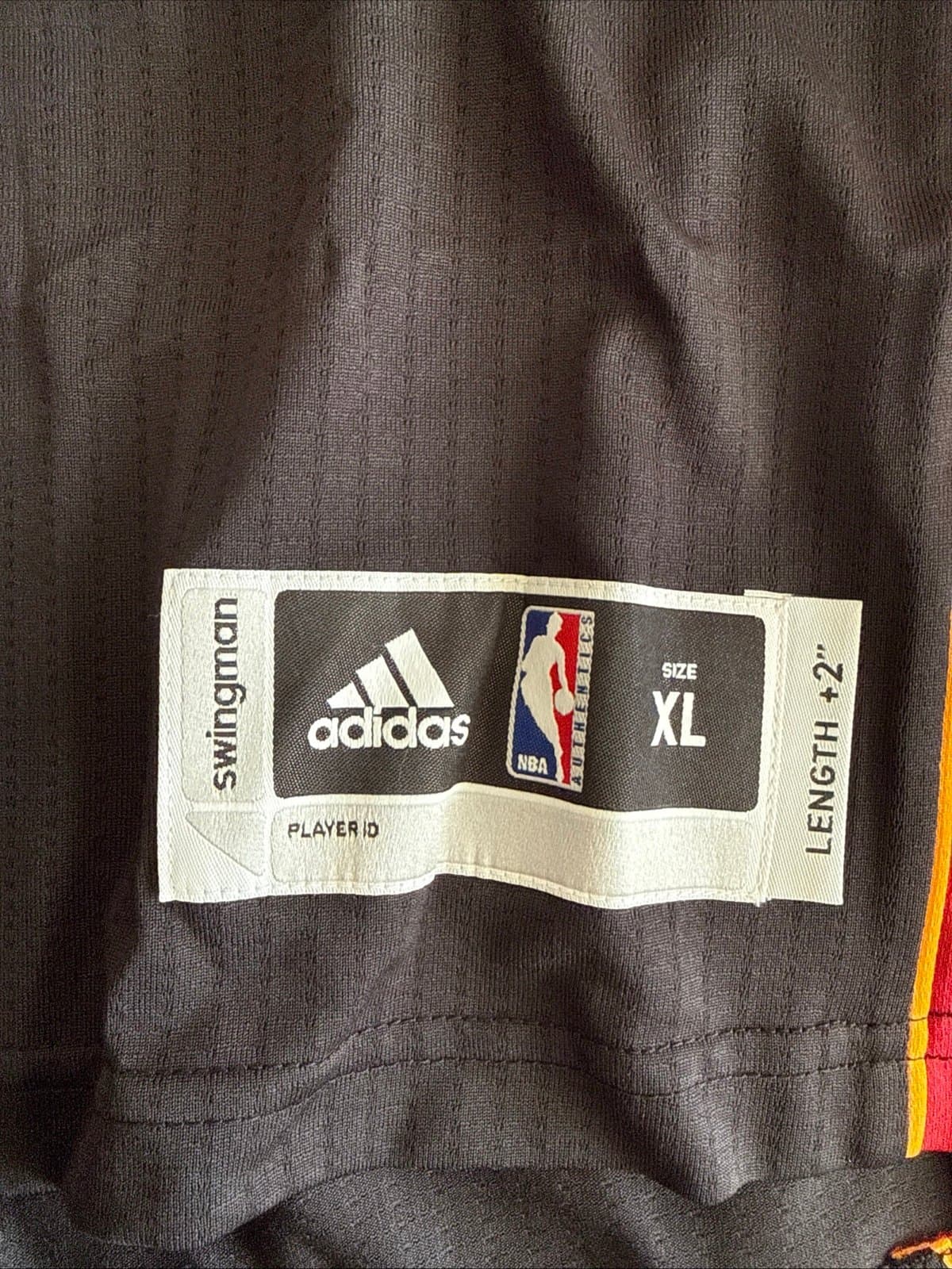 Men’s Adidas Hassan Whiteside #21 Miami Heat Black Jersey Size XL+2 - NWT - Thumbnail 3