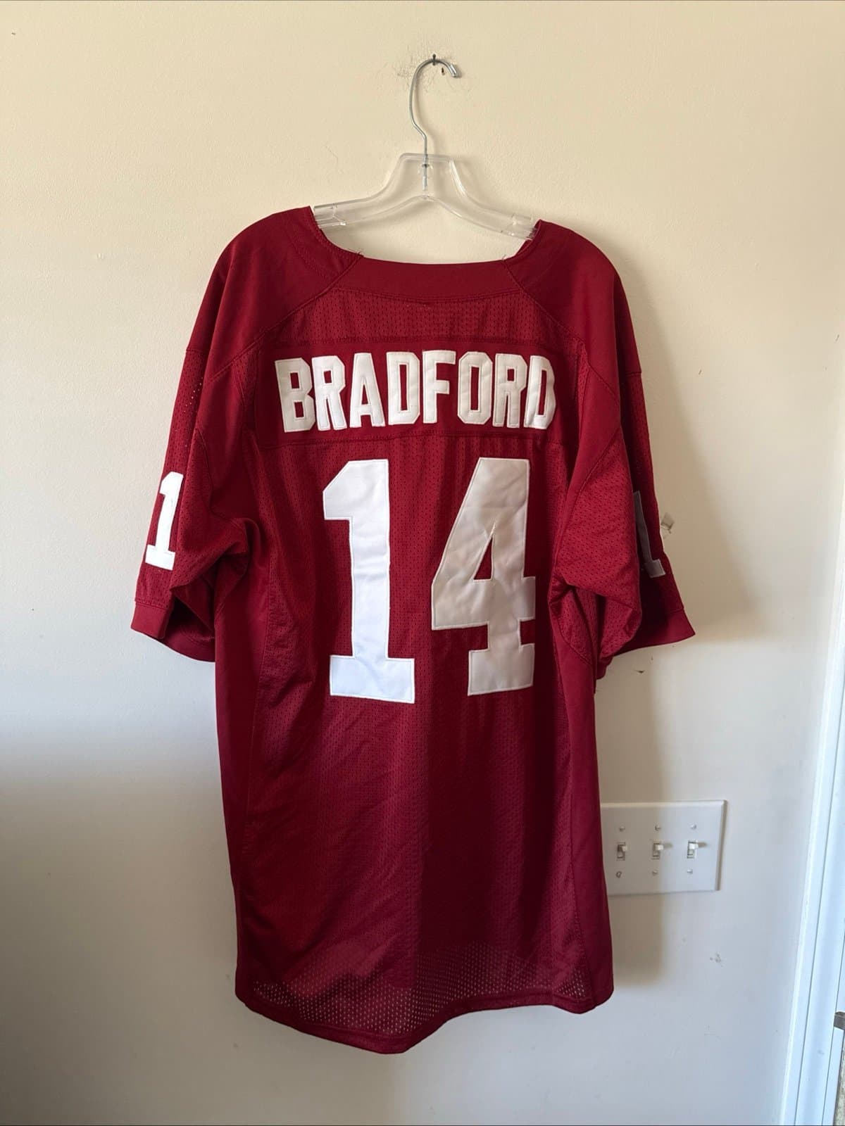Men’s Nike Sam Bradford #14 Oklahoma Sooners NCAA Jersey Sz 54 - Red NWT - Thumbnail 6