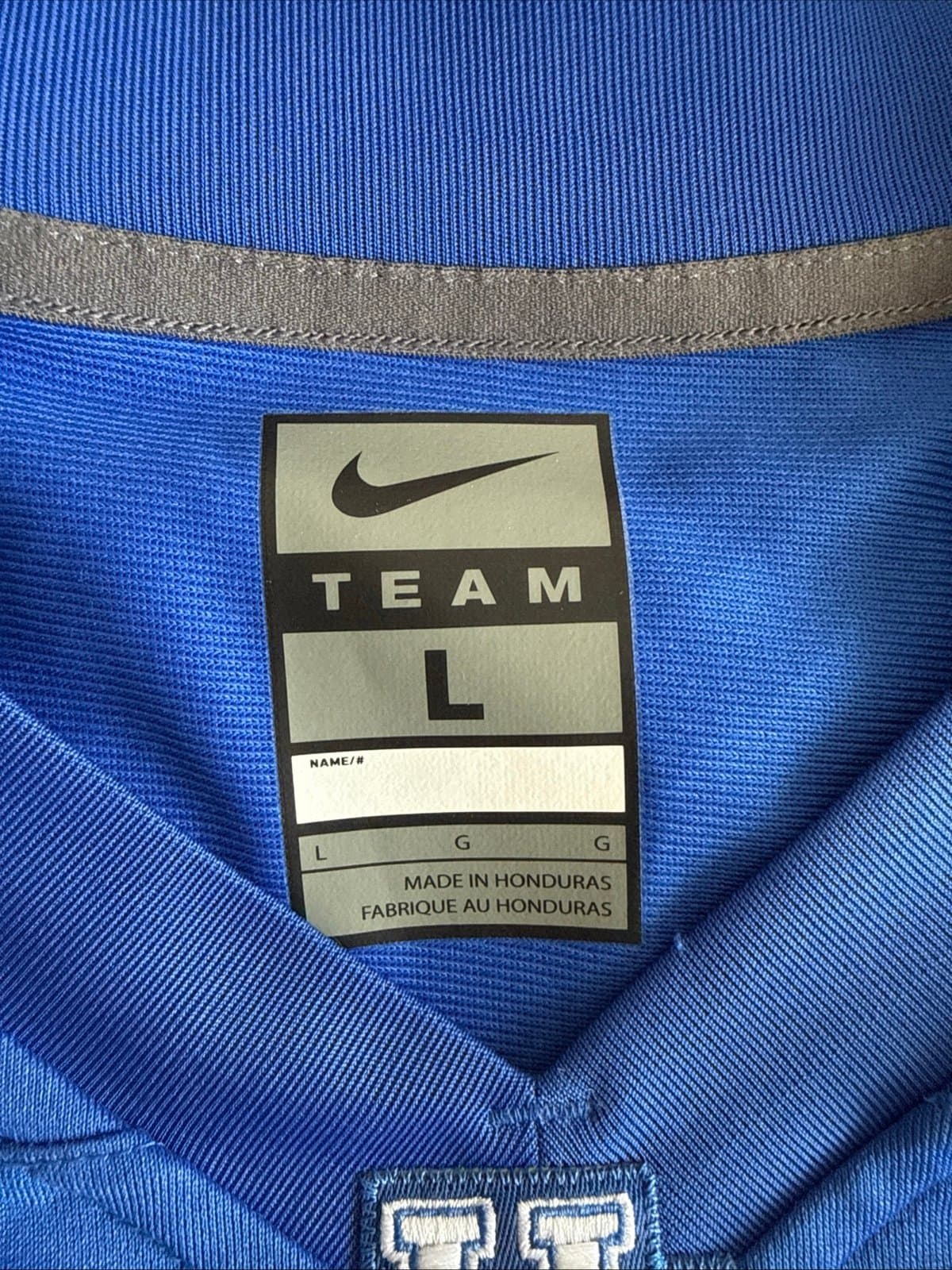 Men’s Nike Kentucky Wildcats #18 Blue White Checkered Jersey Sz L - NWT RARE - Thumbnail 4