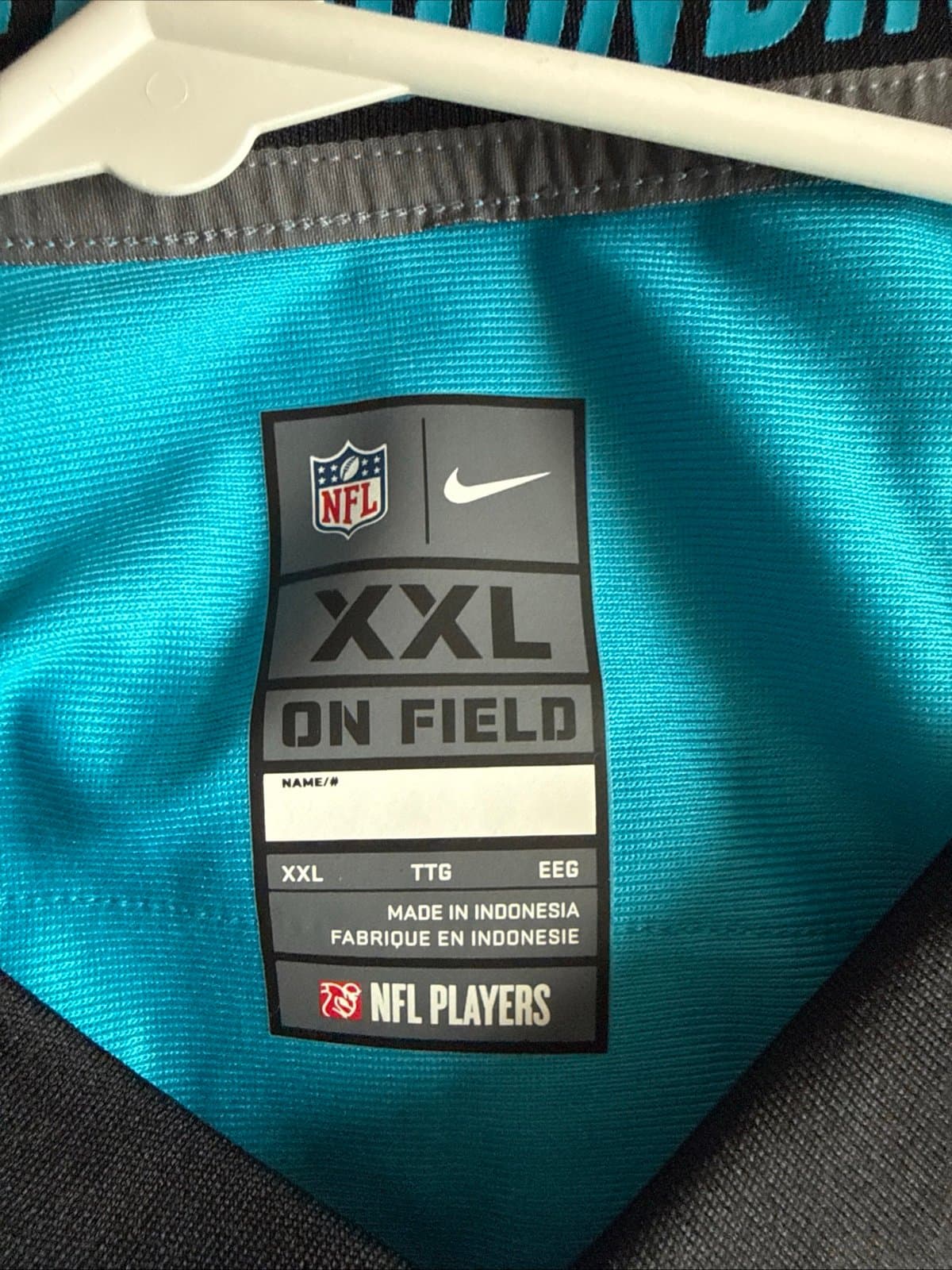Men’s Nike Jaycee Horn #8 Carolina Panthers Football NFL Jersey Sz 2XL - Blue - Thumbnail 4