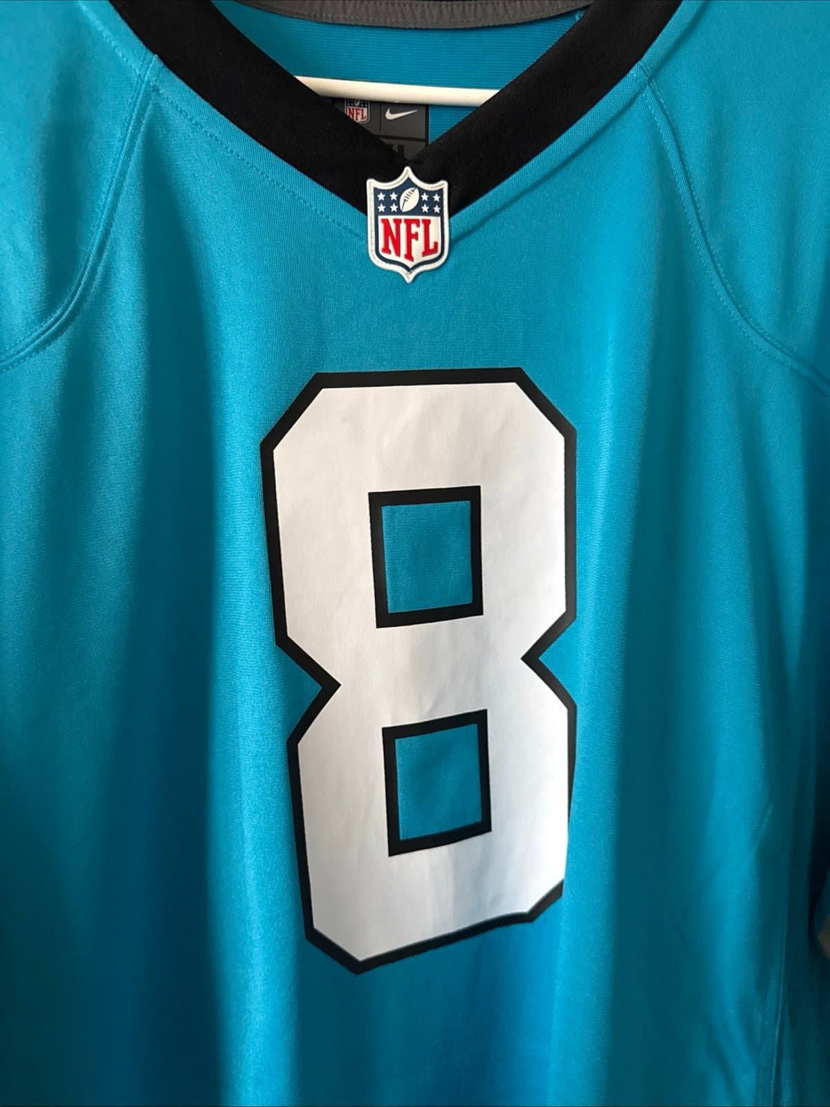 Men’s Nike Jaycee Horn #8 Carolina Panthers Football NFL Jersey Sz 2XL - Blue - Thumbnail 2