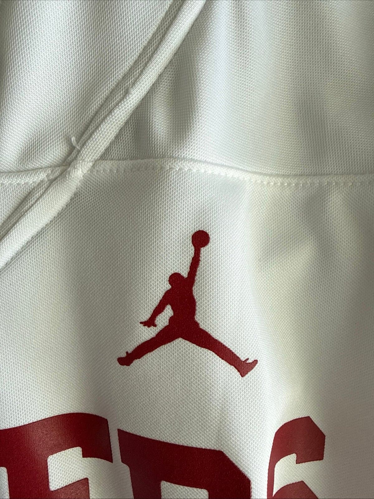 Men’s Jordan Oklahoma Sooners #1 NCAA Football Game Jersey Sz XL - White RARE - Thumbnail 5