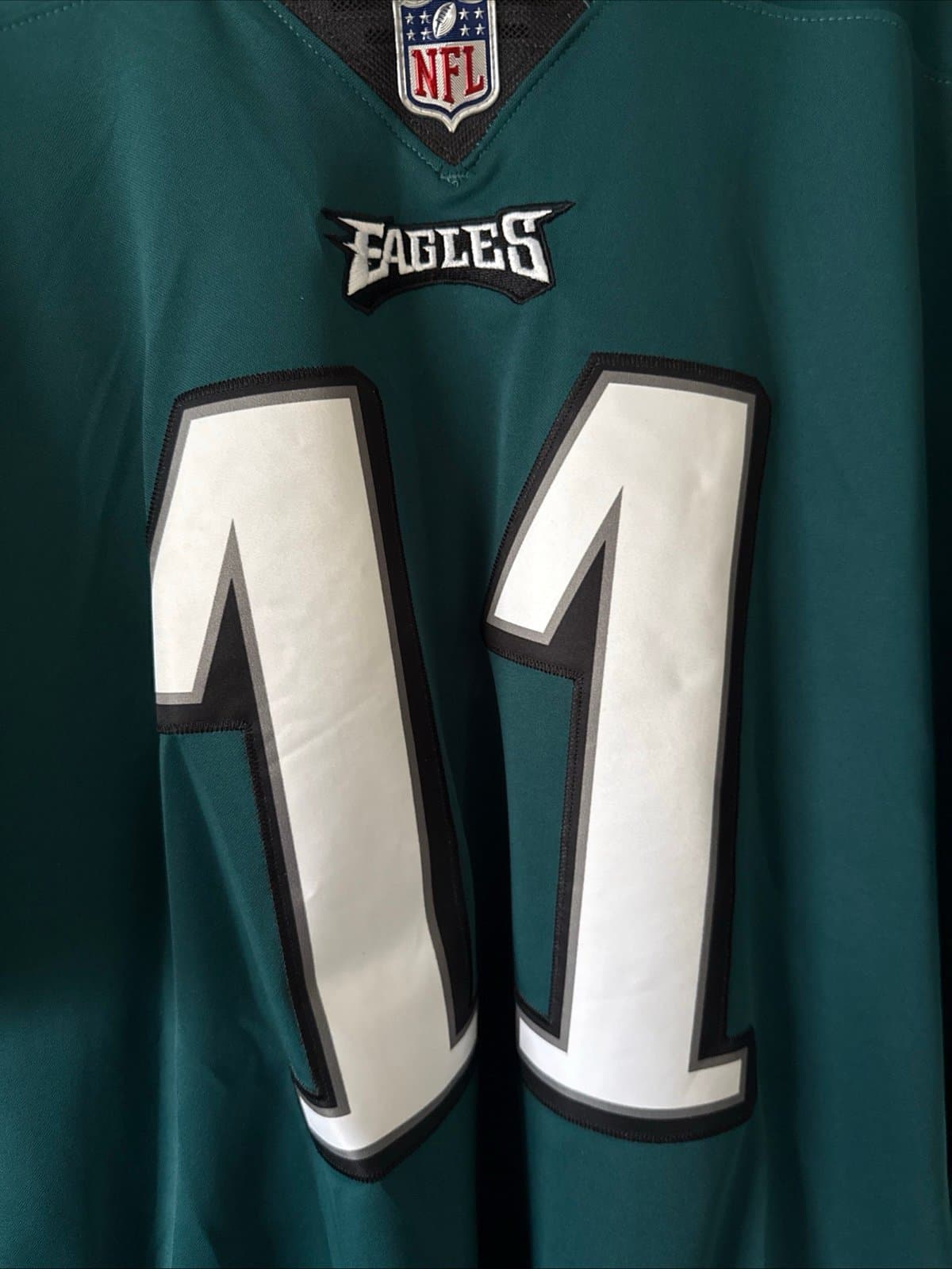 Men’s Nike Carson Wentz #11 Philadelphia Eagles Vapor Limited Jersey Sz XL Green - Thumbnail 2