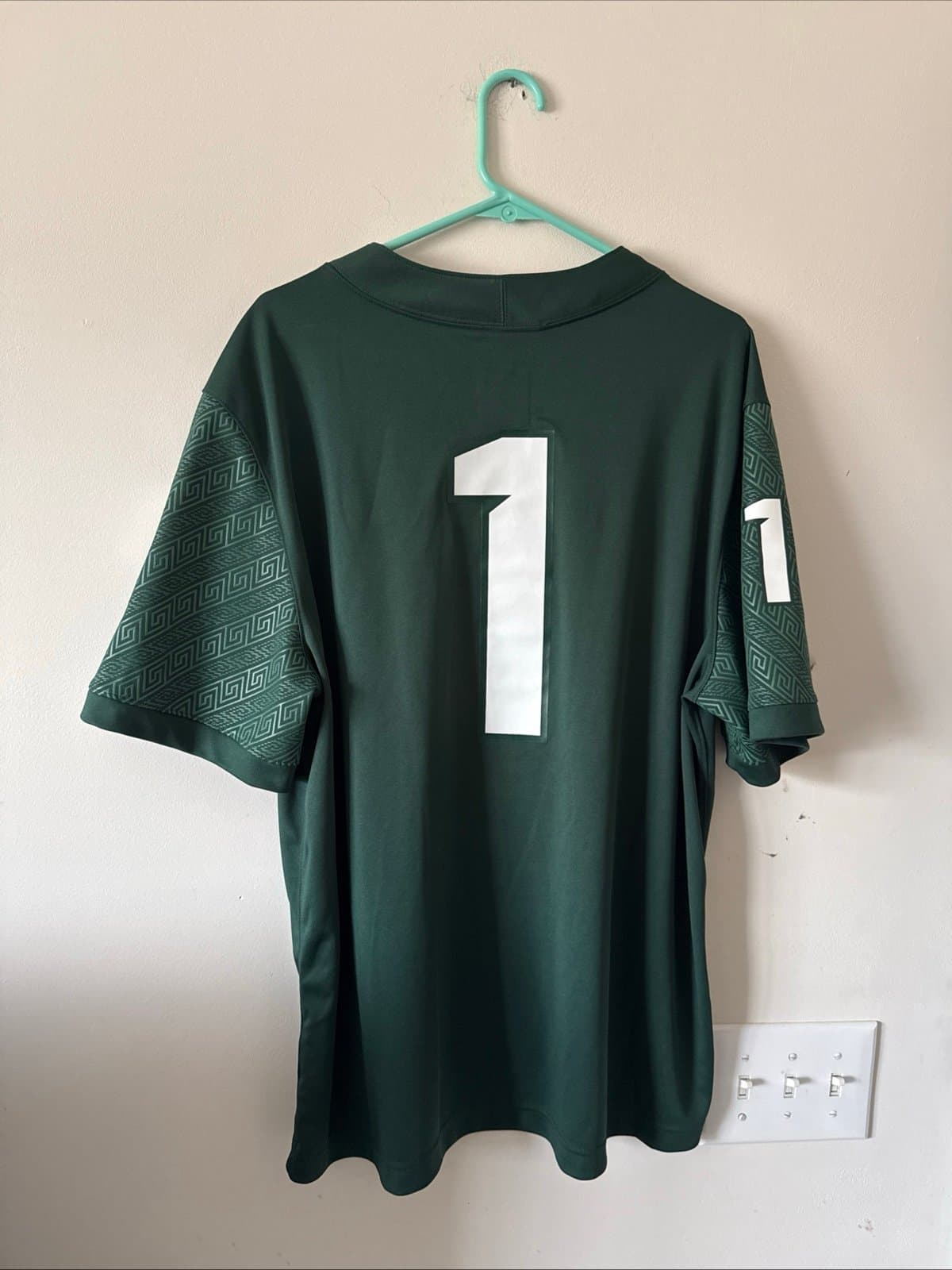 Men’s Nike Michigan State Spartans #1 Green Dri-FIT Jersey Sz XL - Green - Thumbnail 6