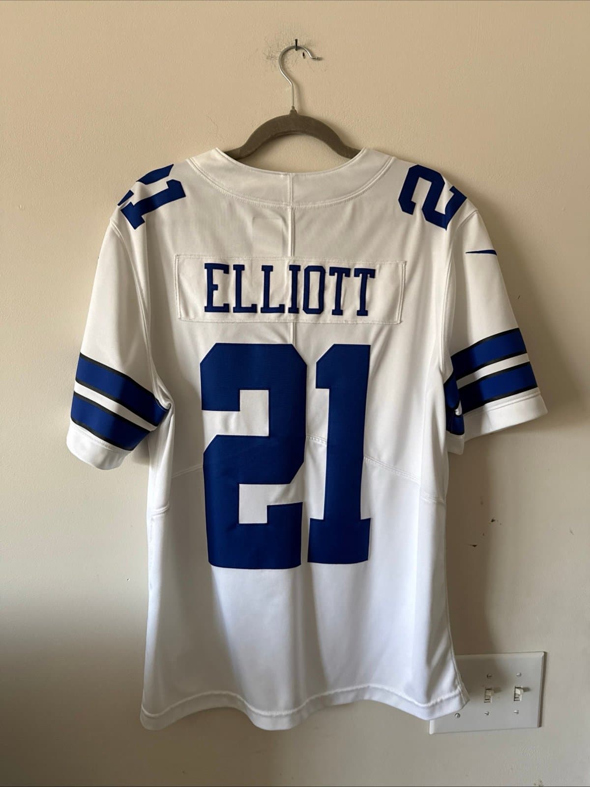 Men’s Nike Dallas Cowboys Ezekiel Elliott #21 Vapor Limited Jersey Sz L - White - Thumbnail 6