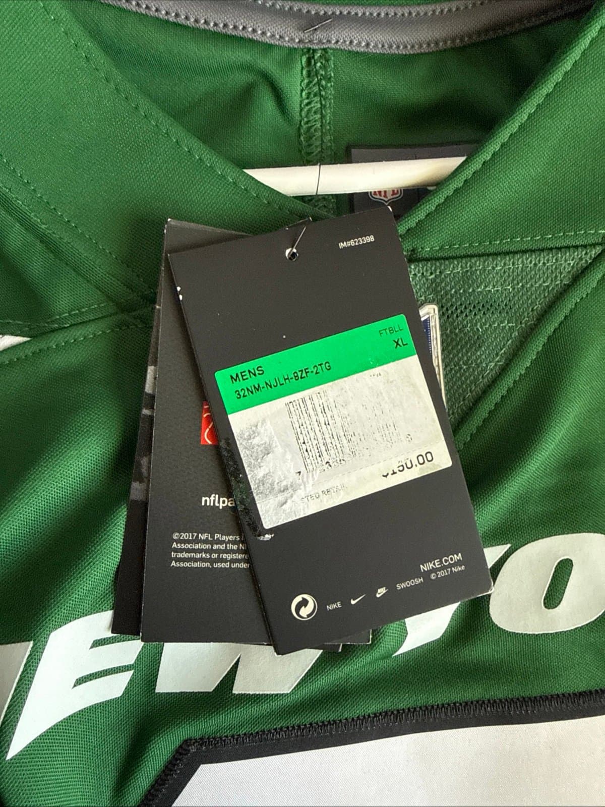Men’s Nike Zach Wilson #2 New York Jets Vapor Limited Jersey Sz XL - NWT RARE - Thumbnail 6