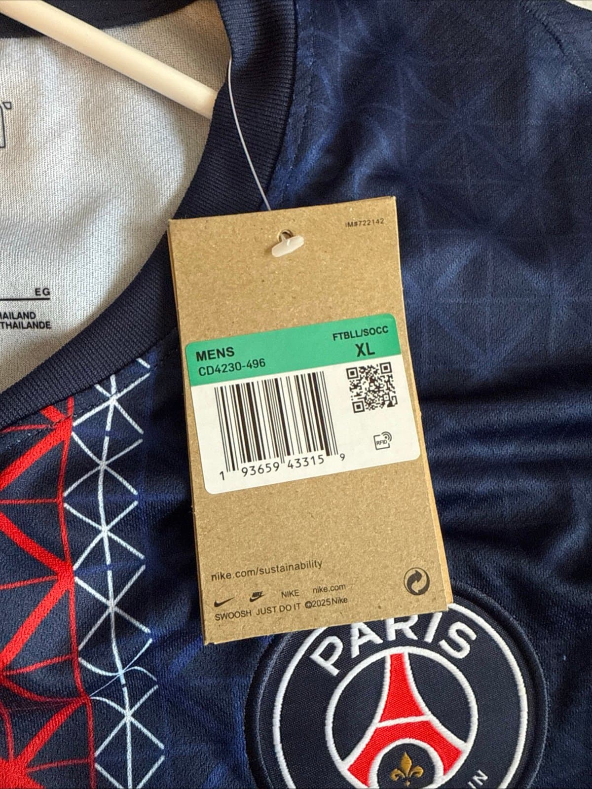 Men’s Nike Paris Saint-Germain 2025/2026 Kit Jersey PSG Sz XL - Blue NWT - Thumbnail 5