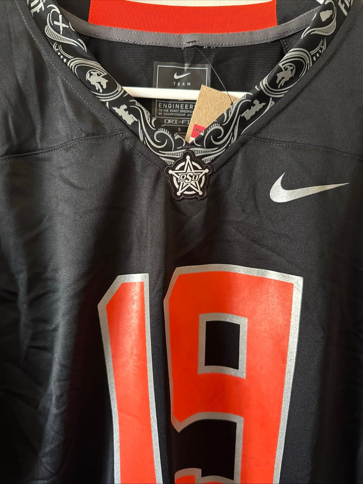 Men’s Nike Trey Glasper #19 Oregon State Beavers Alt. Jersey Sz L - Black NWT - Thumbnail 2