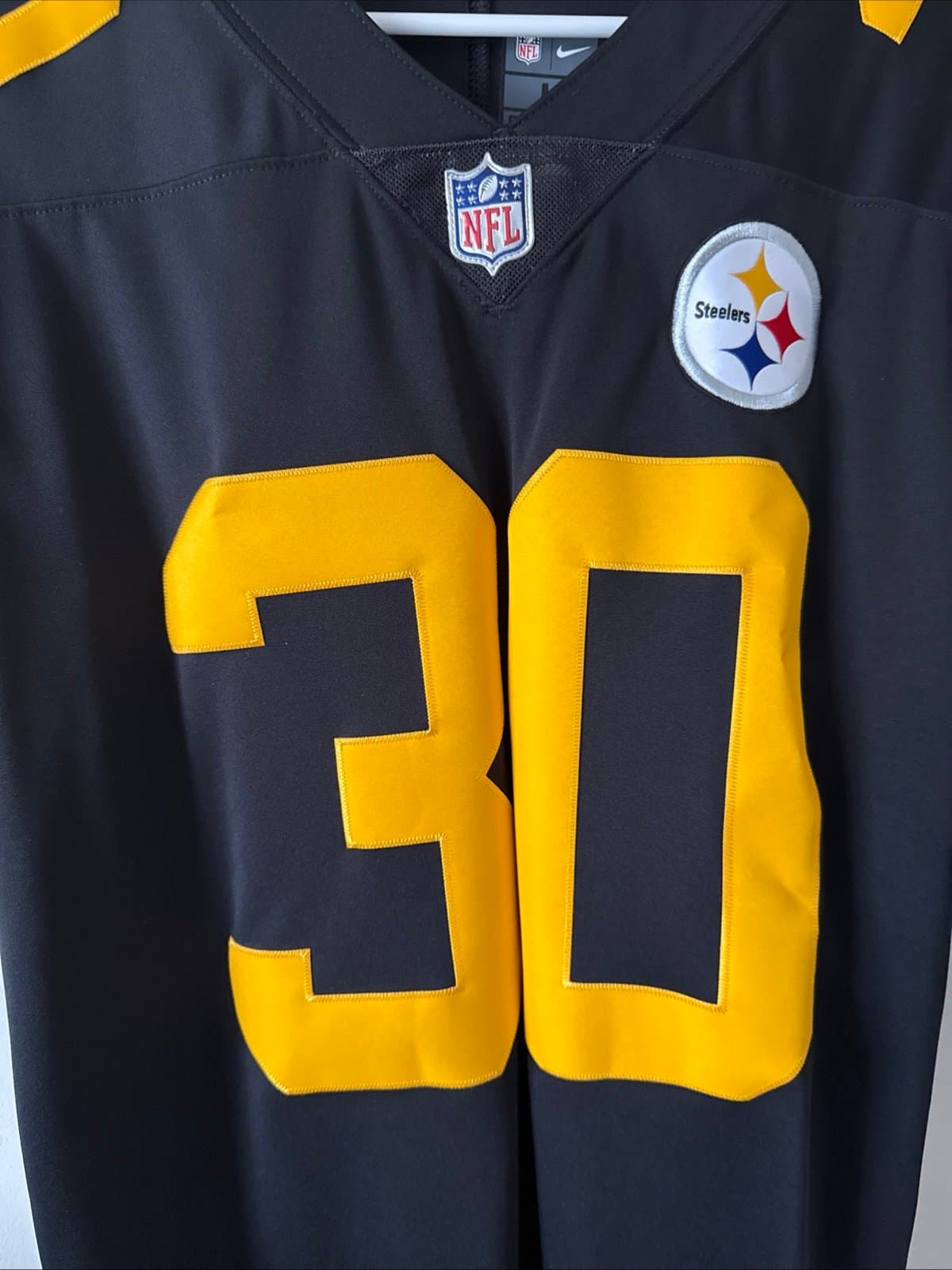 Men’s Nike James Conner #30 Pittsburgh Steelers Vapor Lmtd NFL Jersey Sz L RARE - Thumbnail 2