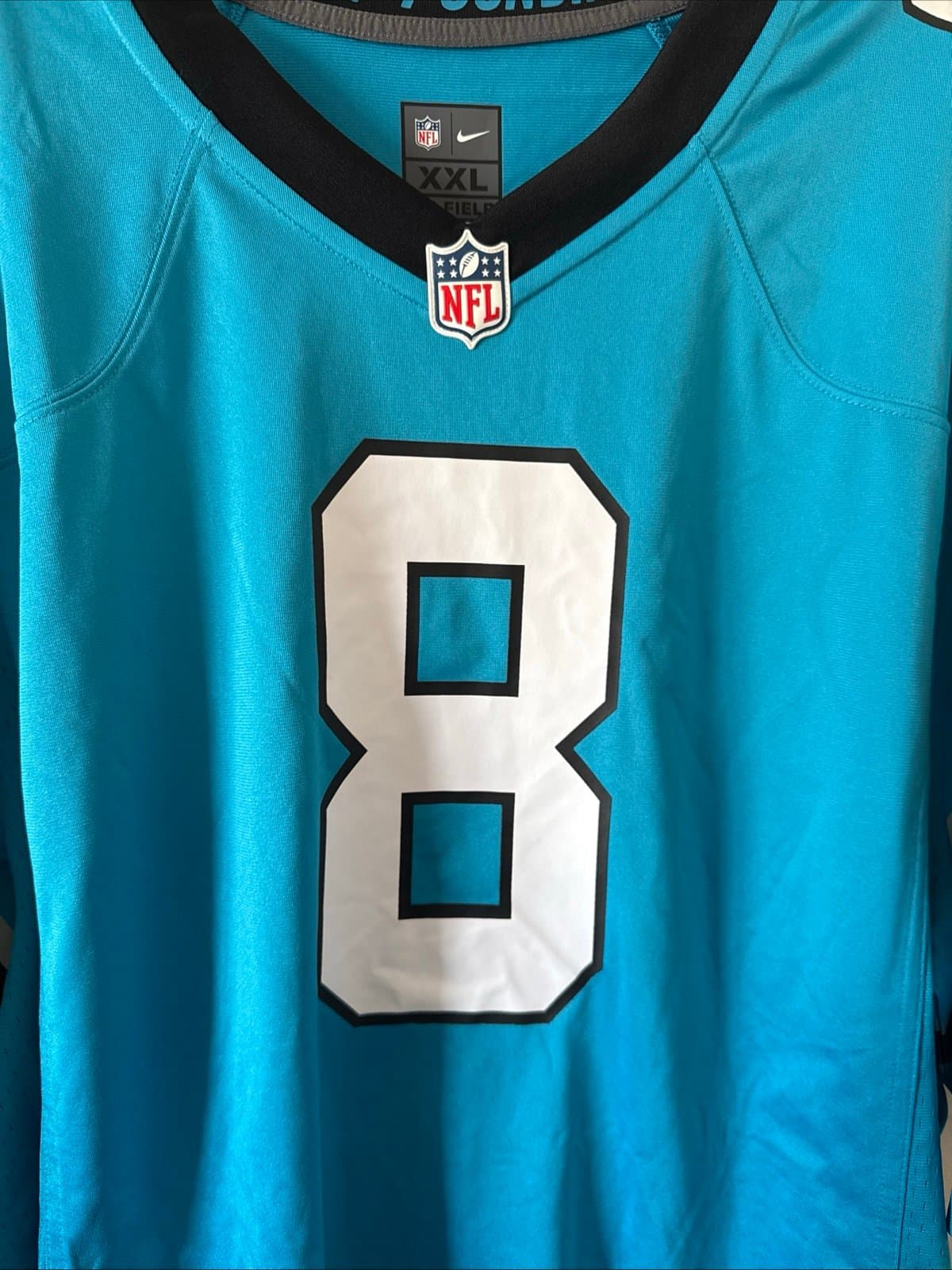 Men’s Nike Jaycee Horn #8 Carolina Panthers Football Jersey Sz 2XL - Blue NWT - Thumbnail 2