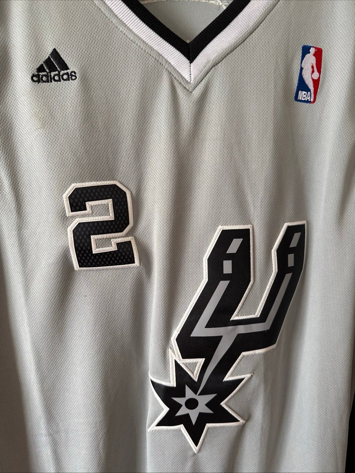 Men’s adidas Kawhi Leonard #2 San Antonio Spurs Swingman Jersey +2 Length Sz M - Thumbnail 2