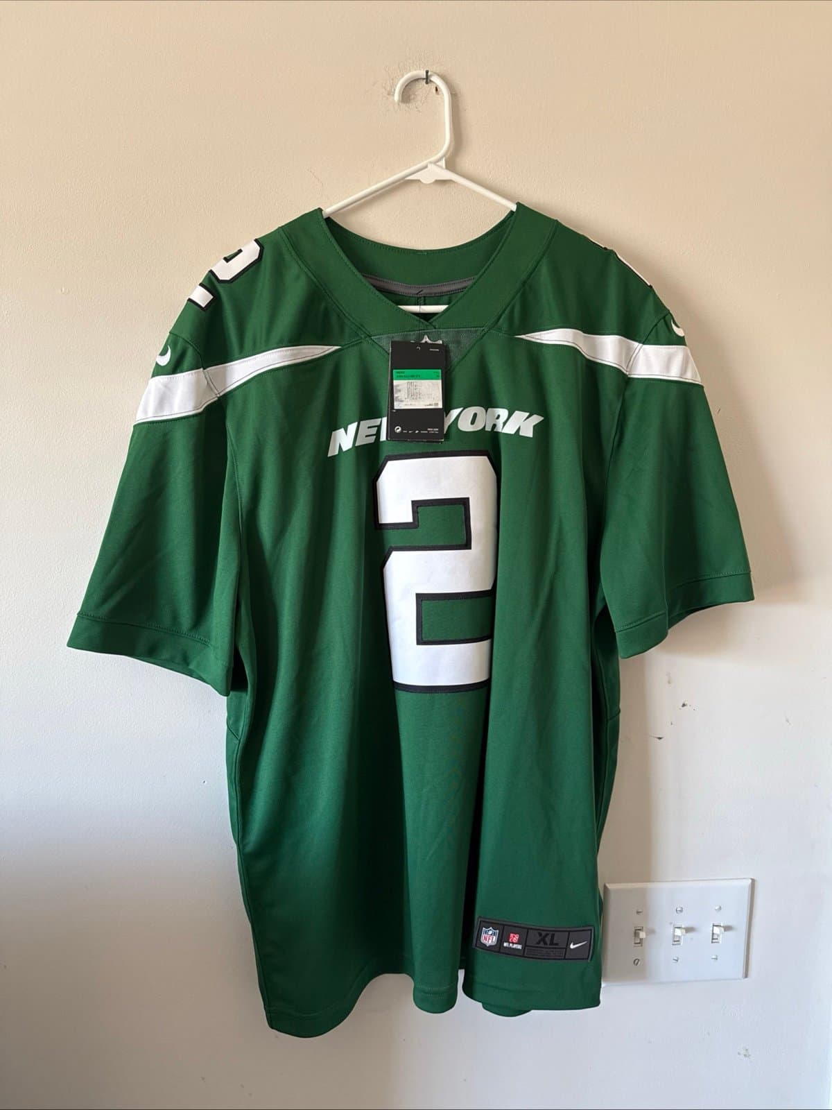 Men’s Nike Zach Wilson #2 New York Jets Vapor Limited Jersey Sz XL - NWT RARE - Image 1