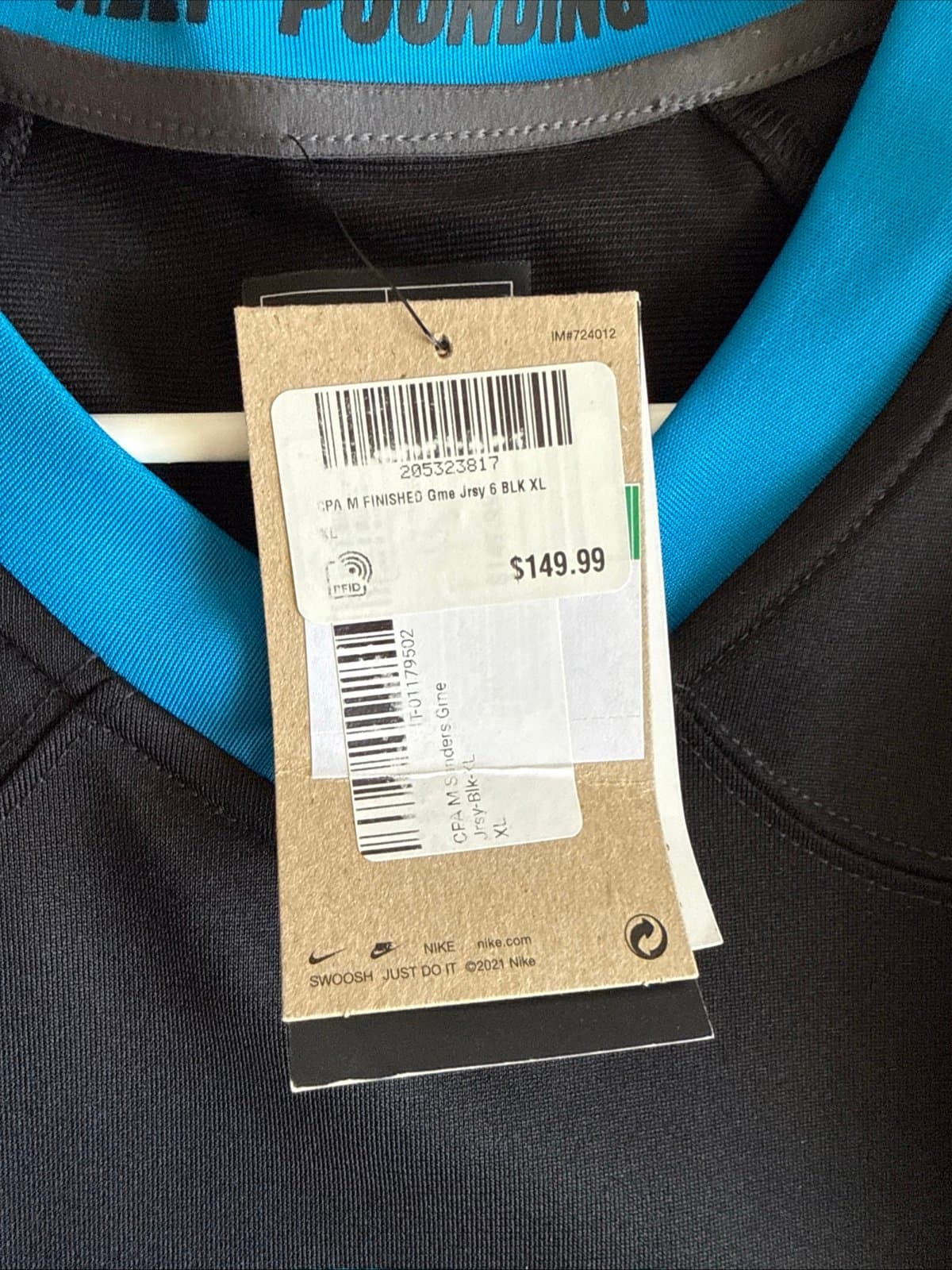 Men’s Nike Miles Sanders #6 Carolina Panthers NFL Football Jersey Sz XL - NWT - Thumbnail 5