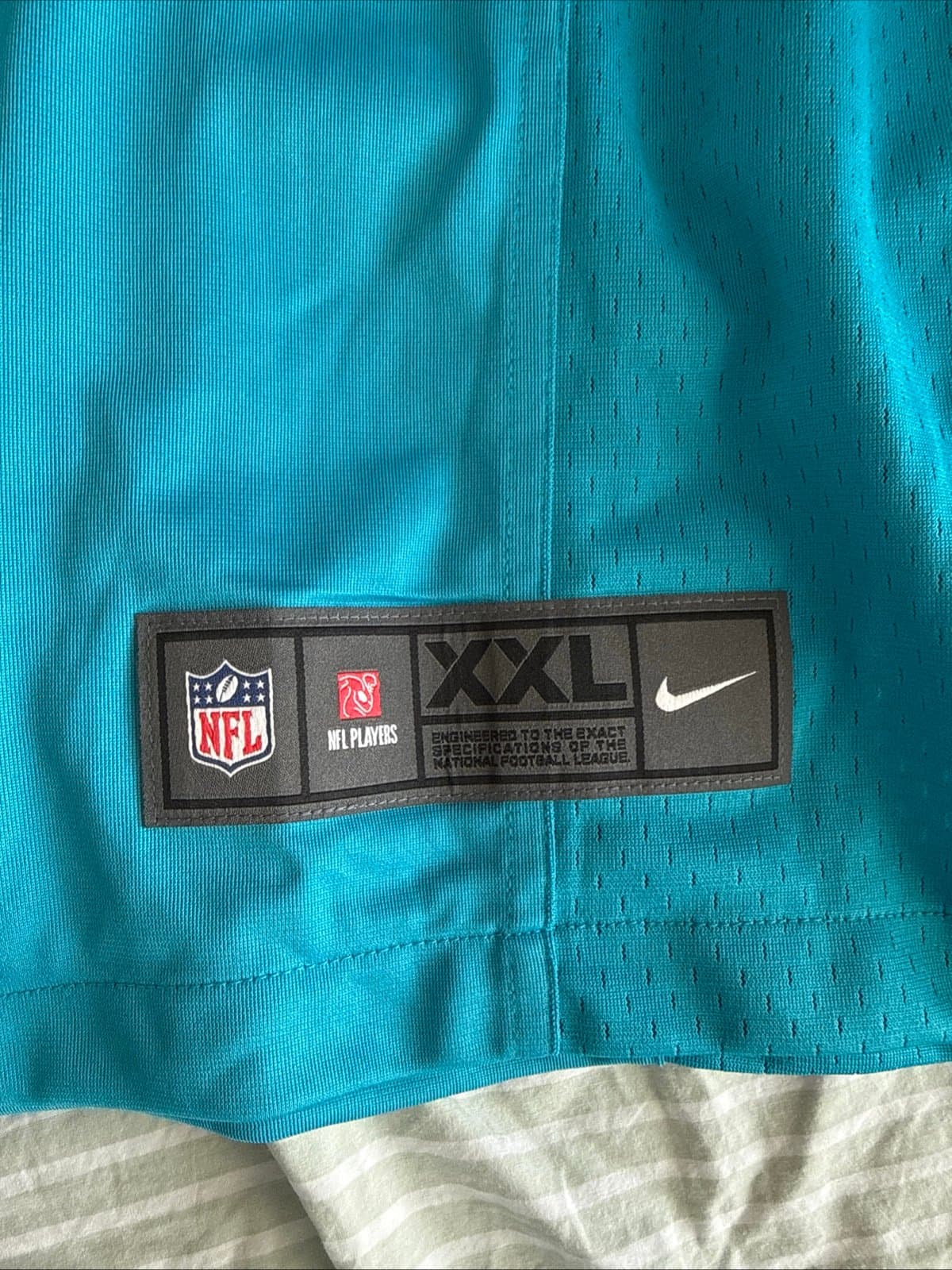 Men’s Nike Jaycee Horn #8 Carolina Panthers Football Jersey Sz 2XL - Blue NWT - Thumbnail 3