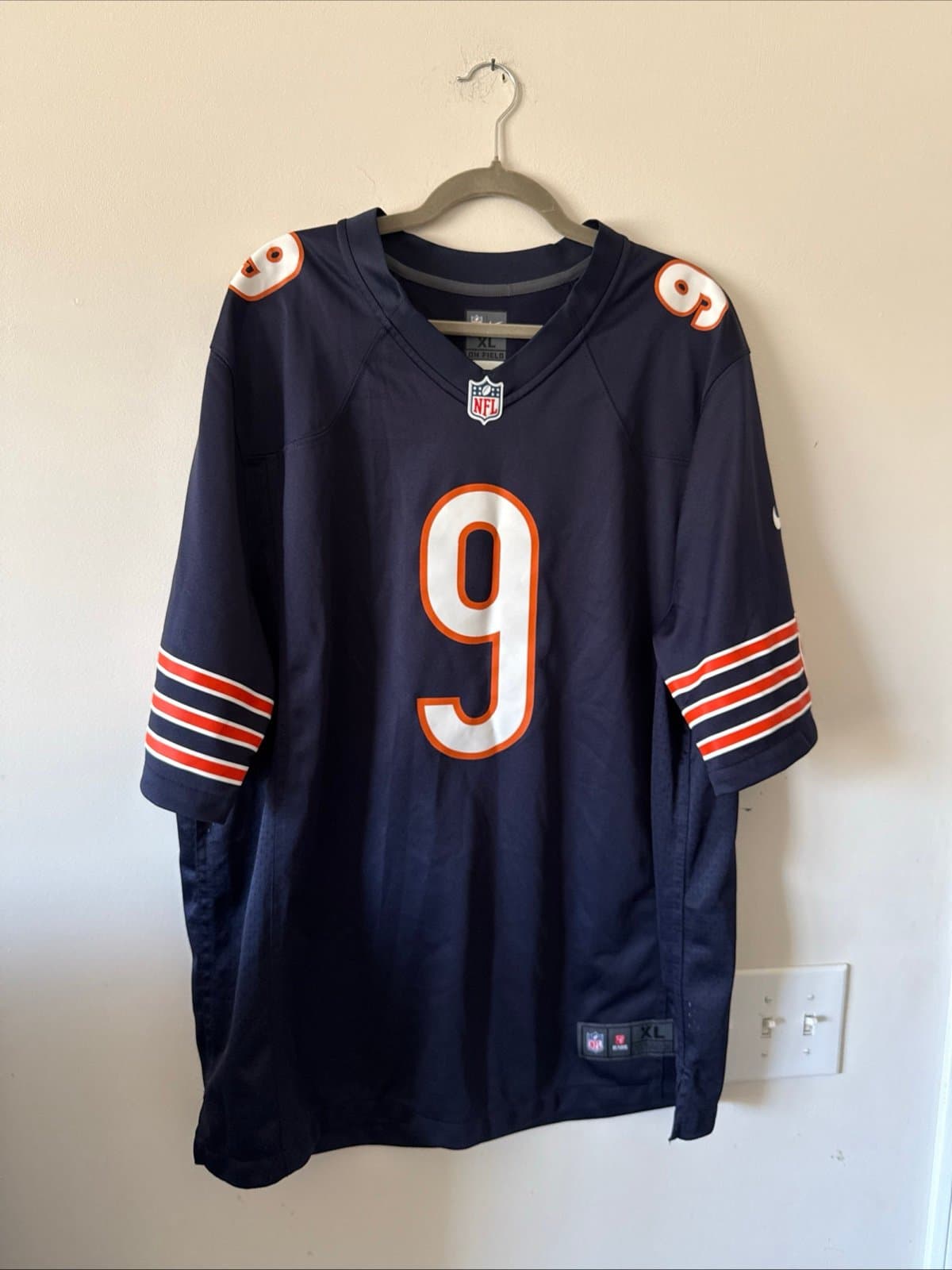 Men’s Nike Nick Foles #9 Chicago Bears Game Jersey Sz XL - Blue RARE - Image 1