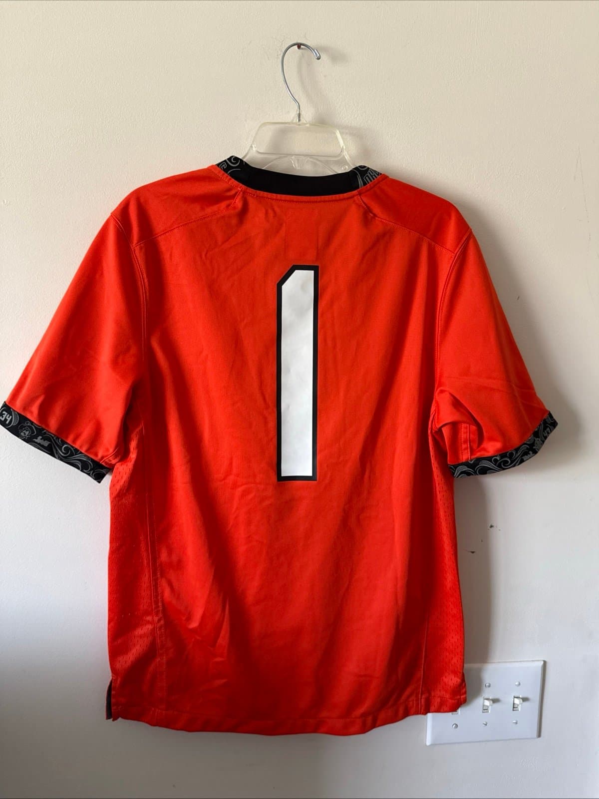 Men’s Nike Oklahoma State Cowboys #1 Team Football Jersey Sz M - Orange - Thumbnail 5