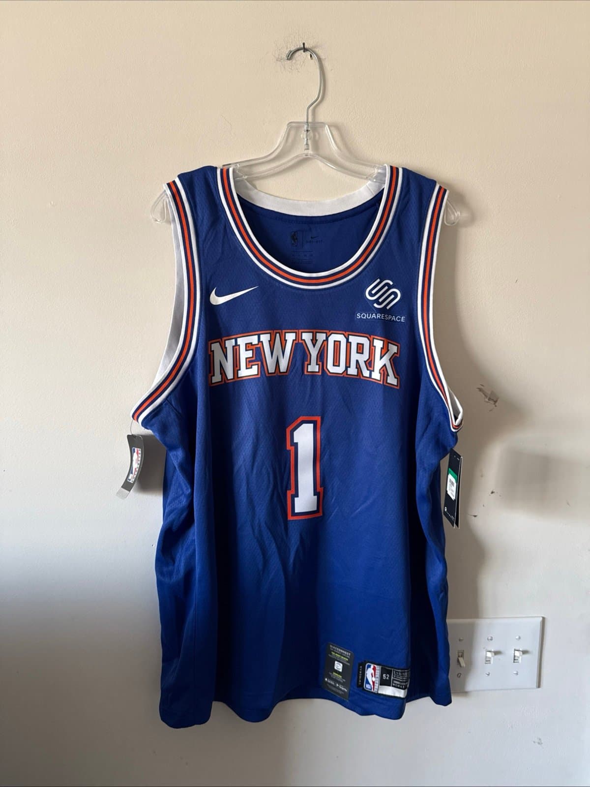 Men’s Nike Bobby Portis #1 New York Knicks Swingman NBA Jersey Sz 52 - NWT RARE - Image 1