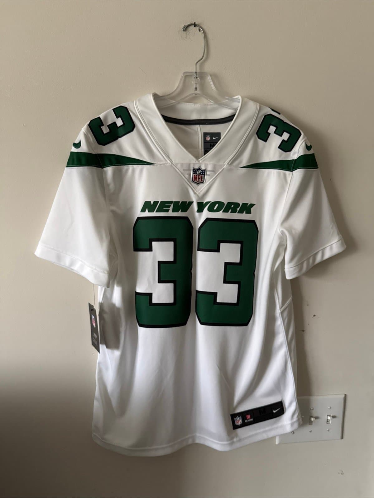 Men’s Nike Jamal Adams #33 New York Jets Vapor Limited Jersey Sz M - White NWT - Image 1