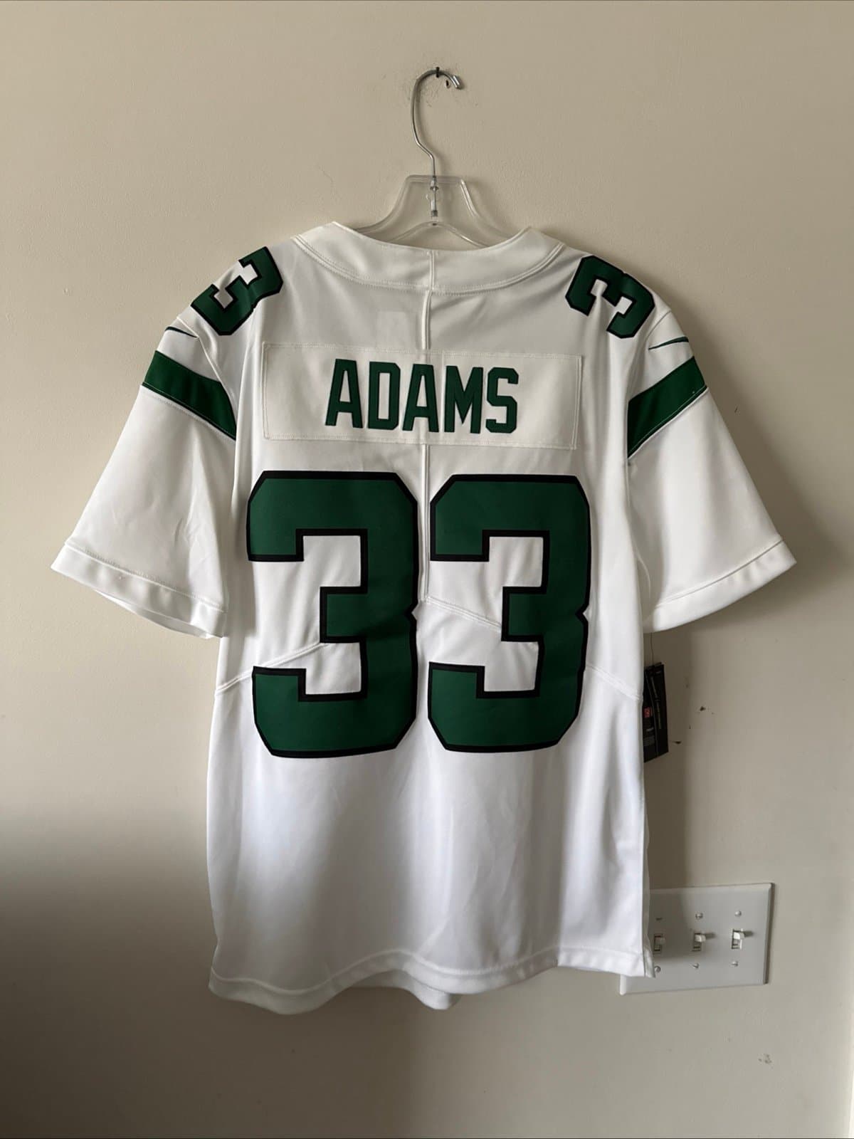 Men’s Nike Jamal Adams #33 New York Jets Vapor Limited Jersey Sz M - White NWT - Thumbnail 7