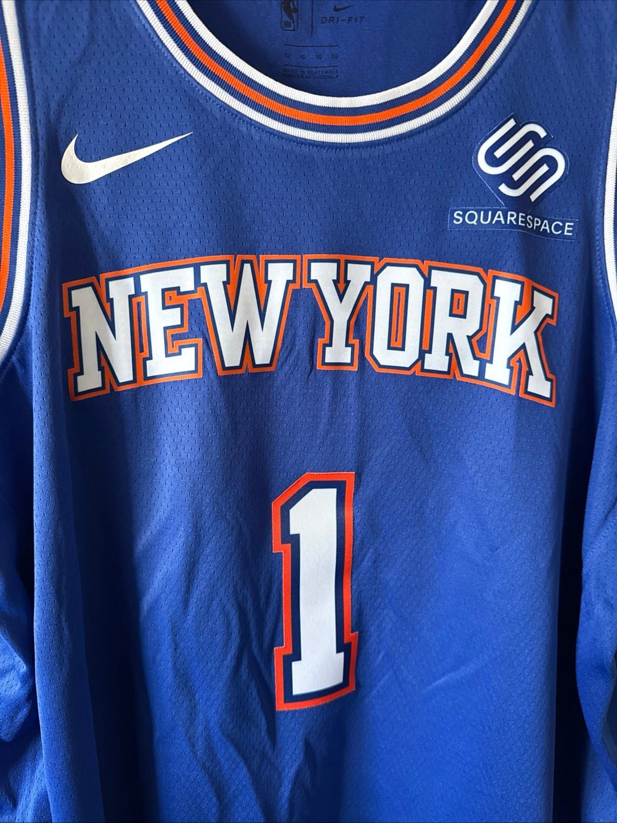 Men’s Nike Bobby Portis #1 New York Knicks Swingman NBA Jersey Sz 52 - NWT RARE - Thumbnail 2